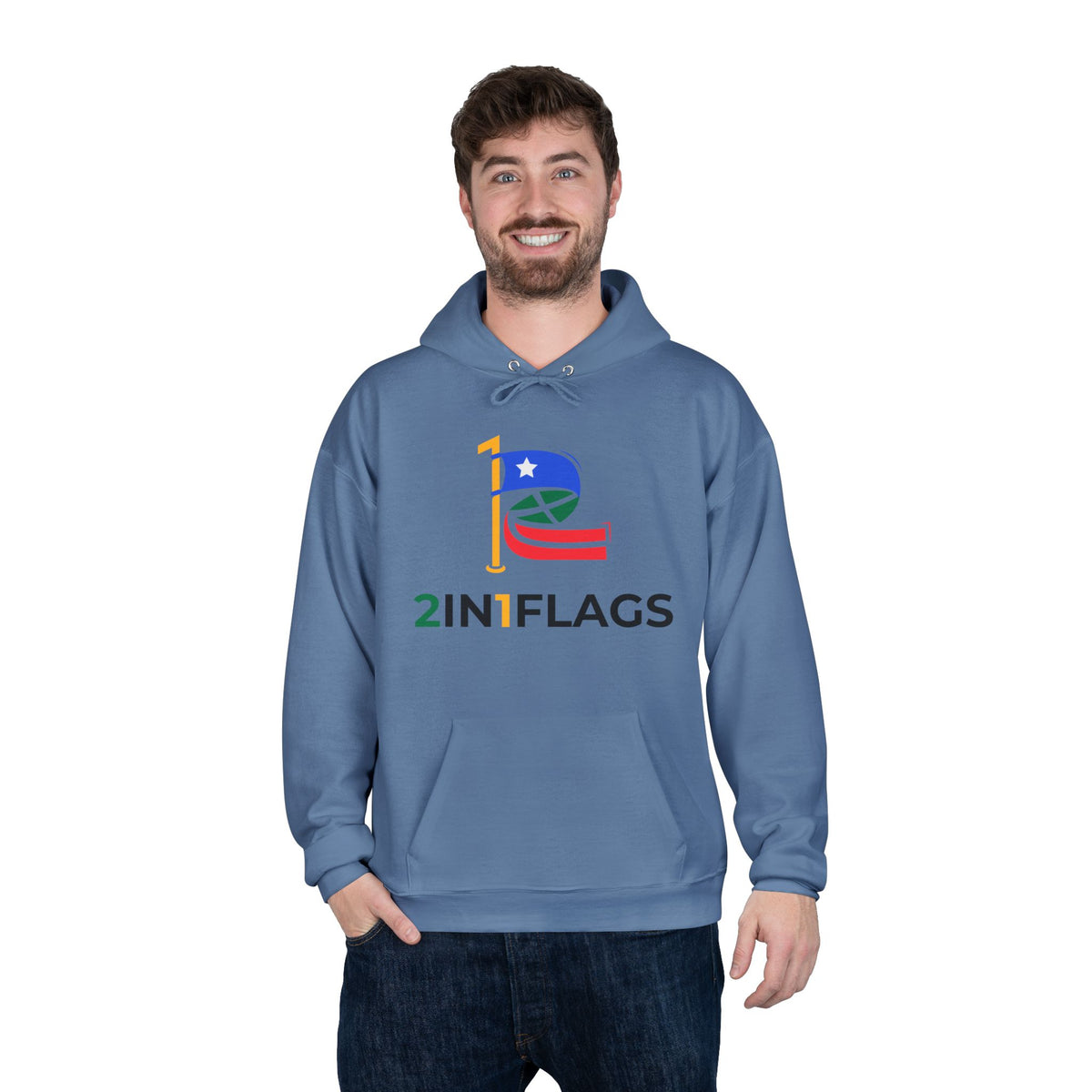 Custom 2in1 Flag Hoodie with custom dual flag design