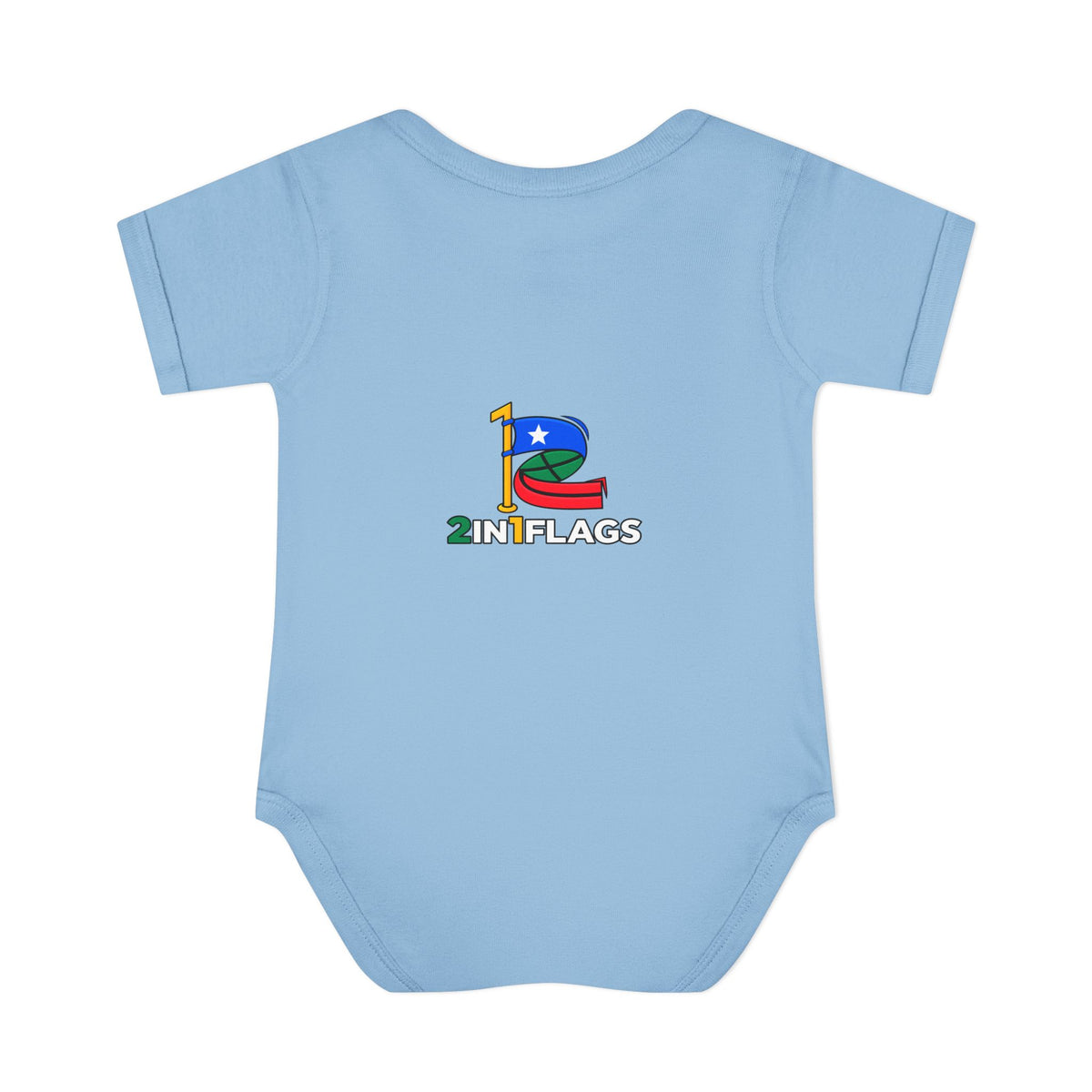 Custom 2in1 Flag Baby Bodysuit with custom dual flag design