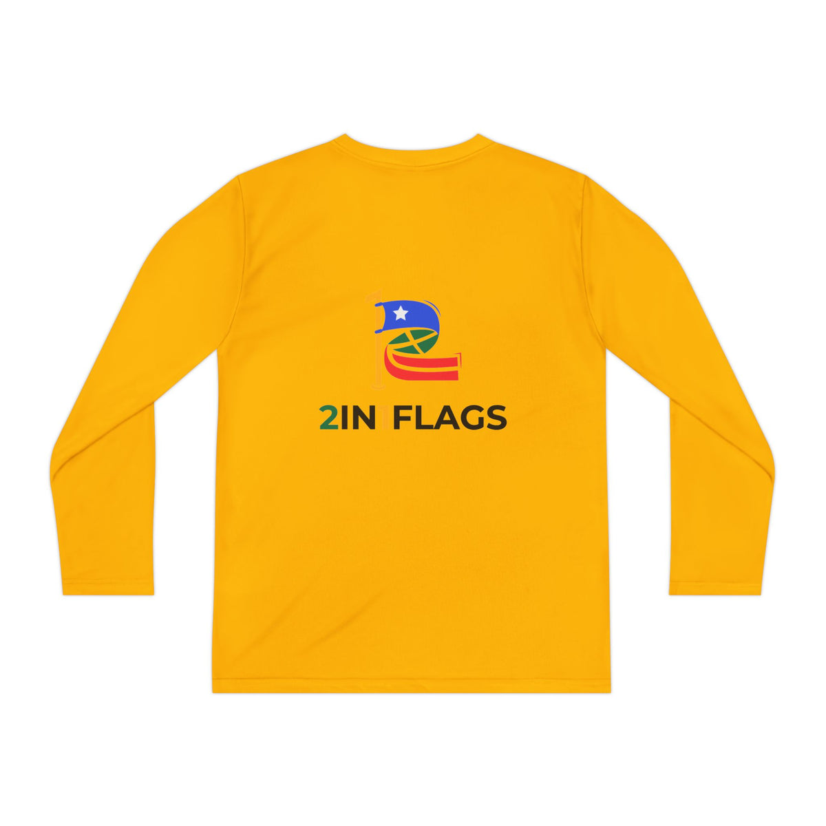 Custom 2in1 Flag Youth Long Sleeve Tee with custom dual flag design