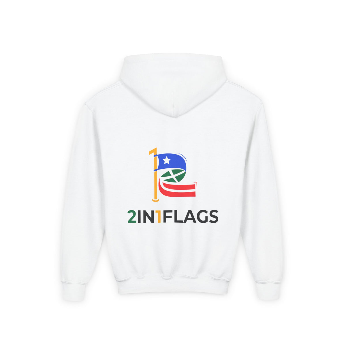 Custom 2in1 Flag Youth Hoodie with custom dual flag design