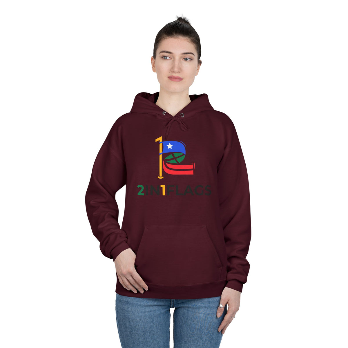 Custom 2in1 Flag Hoodie with custom dual flag design