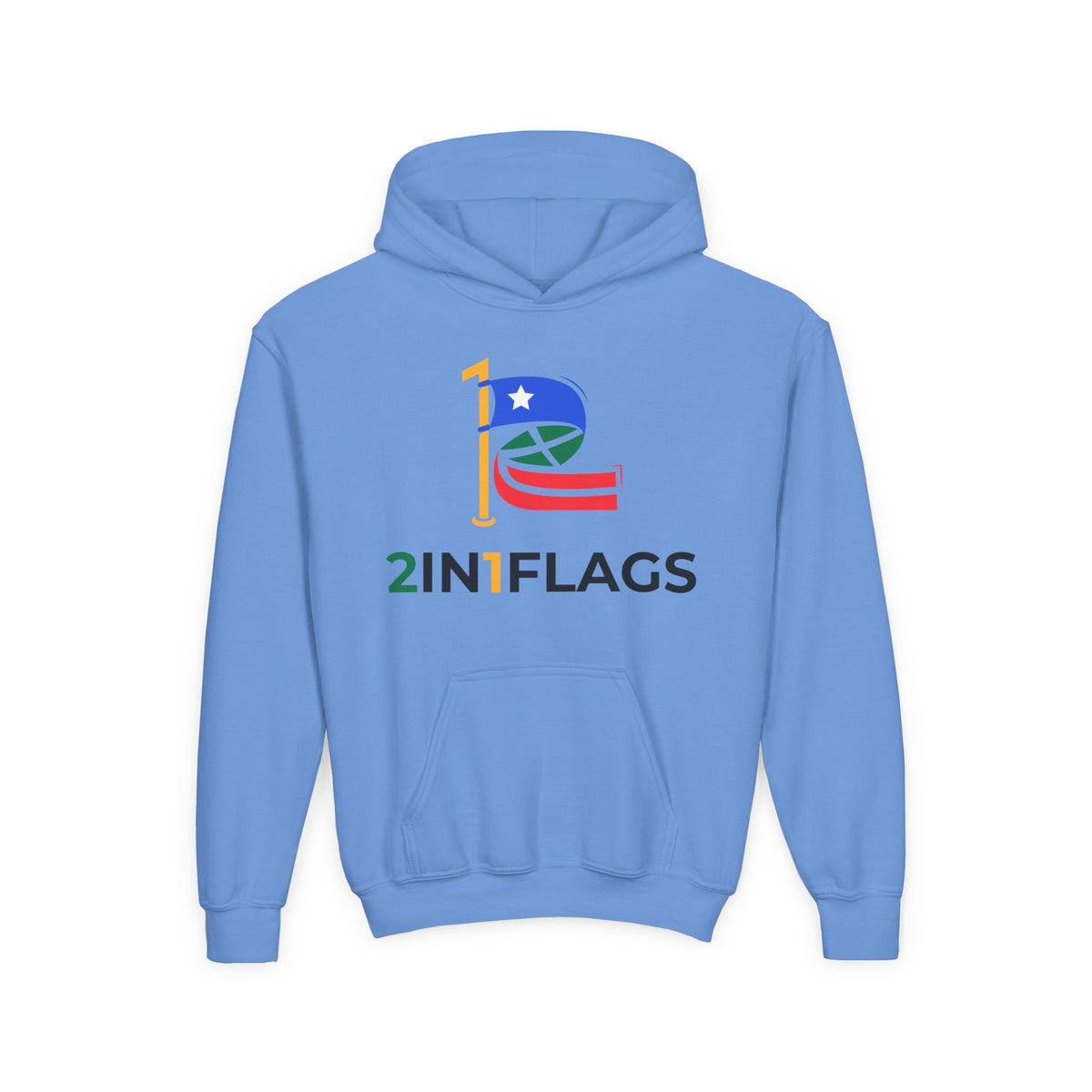 Custom 2in1 Flag Youth Hoodie with custom dual flag design
