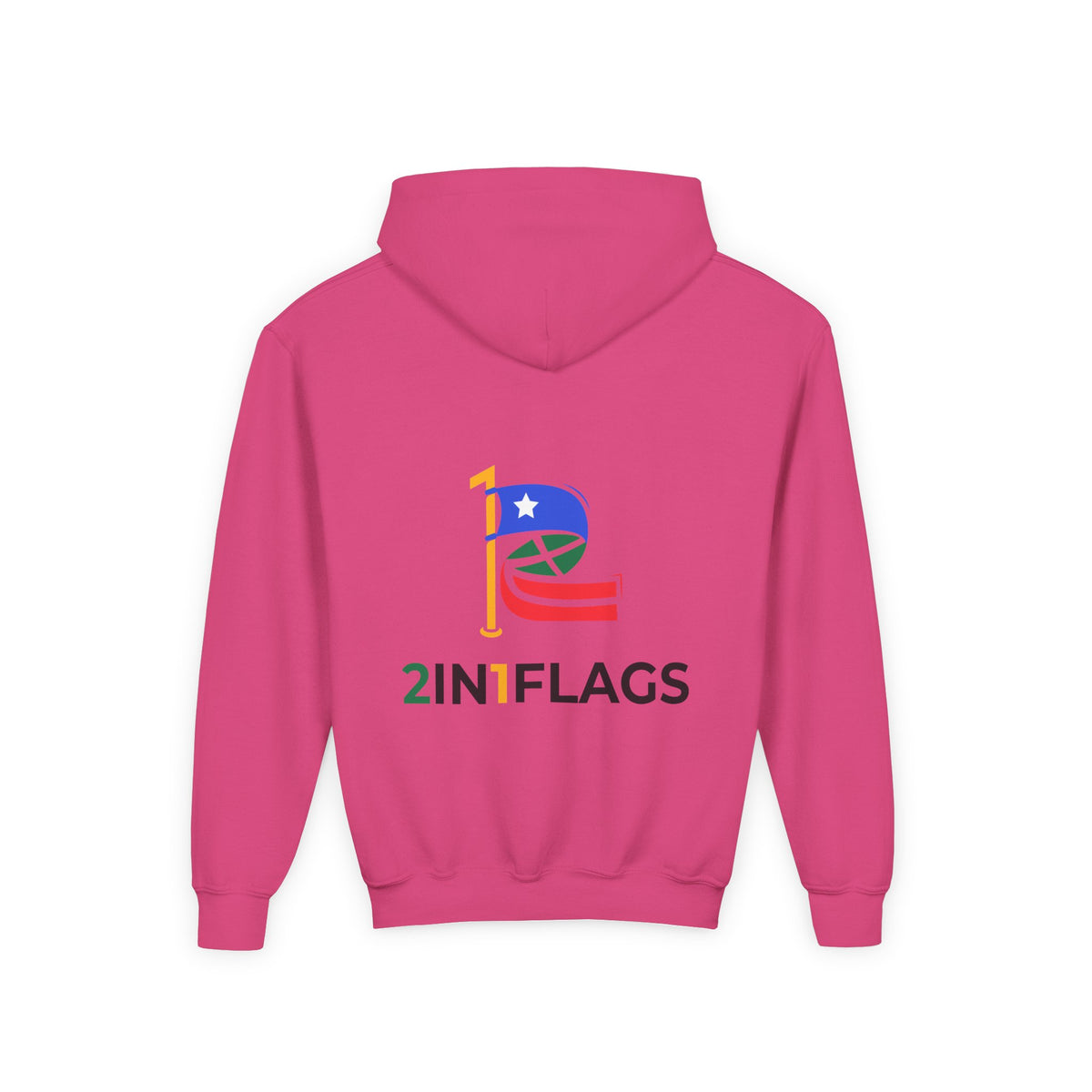 Custom 2in1 Flag Youth Hoodie with custom dual flag design