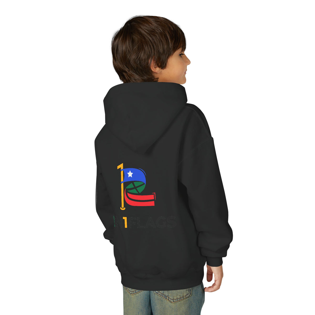 Custom 2in1 Flag Youth Hoodie with custom dual flag design