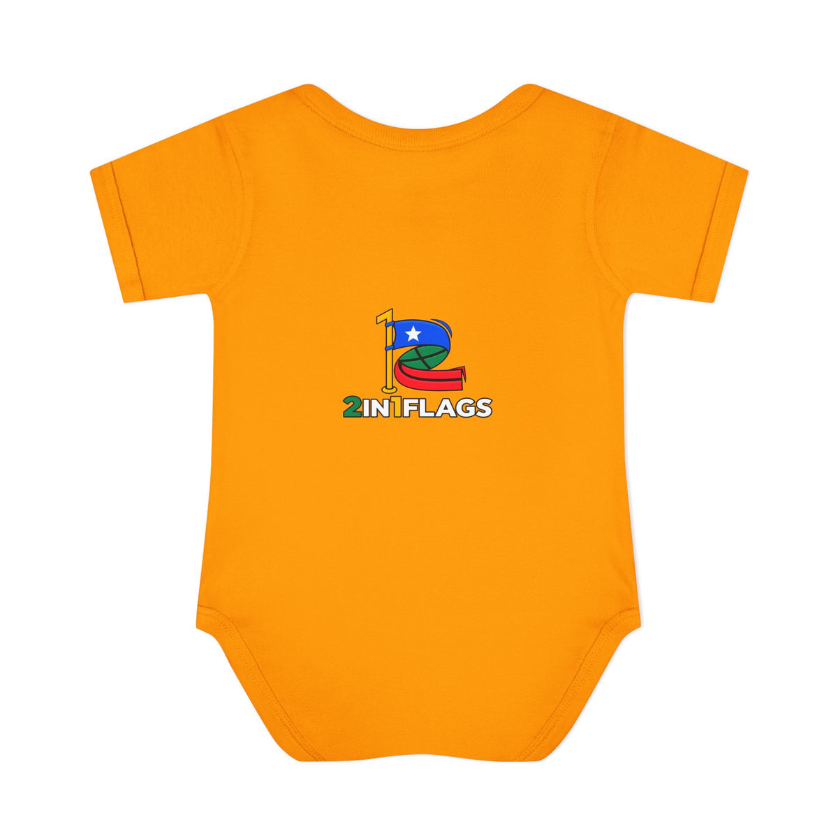 Custom 2in1 Flag Baby Bodysuit with custom dual flag design