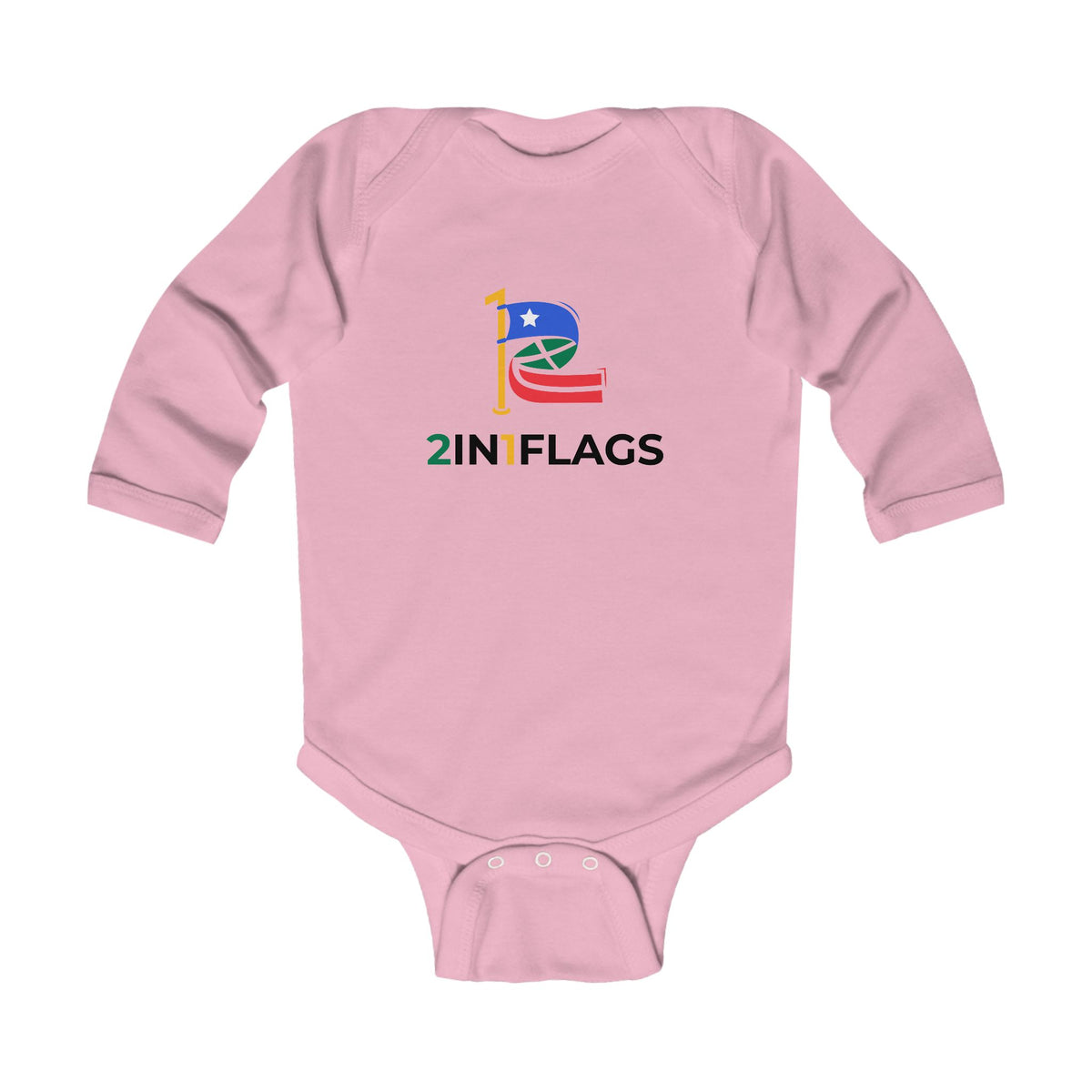 Custom 2in1 Flag Infant Bodysuit with custom dual flag design