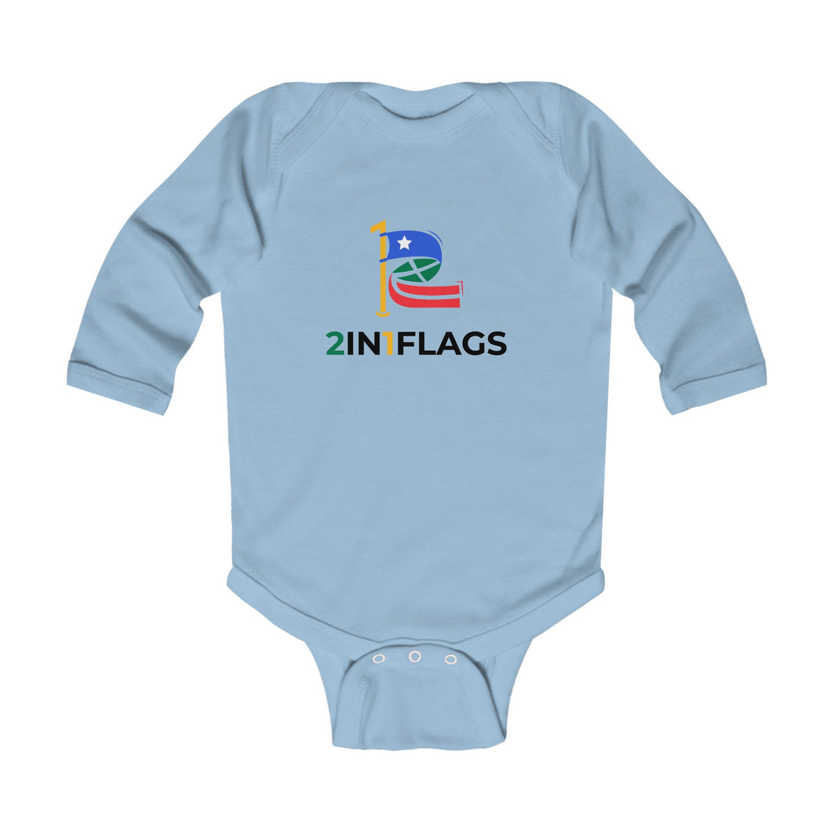 Custom 2in1 Flag Infant Bodysuit with custom dual flag design