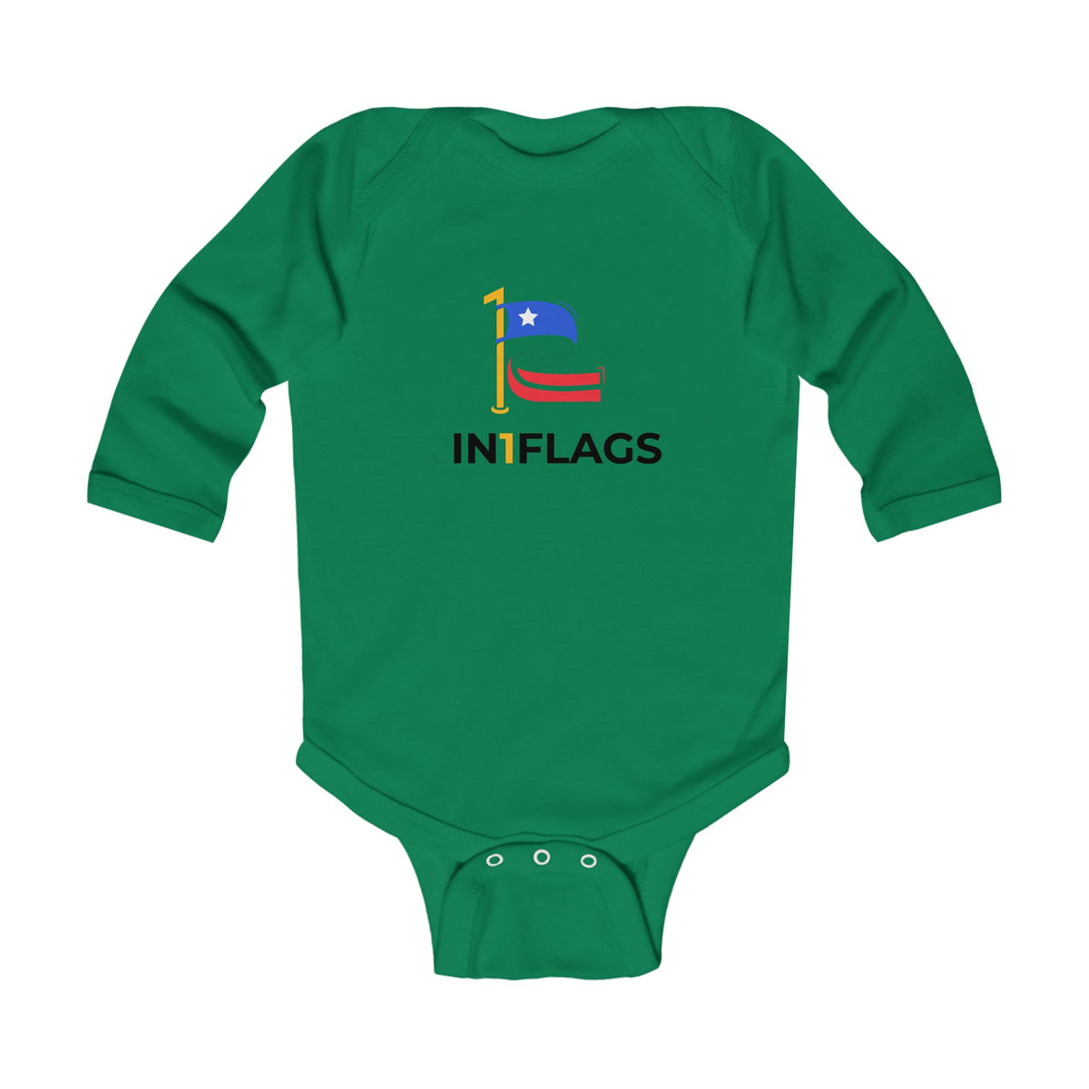 Custom 2in1 Flag Infant Bodysuit with custom dual flag design