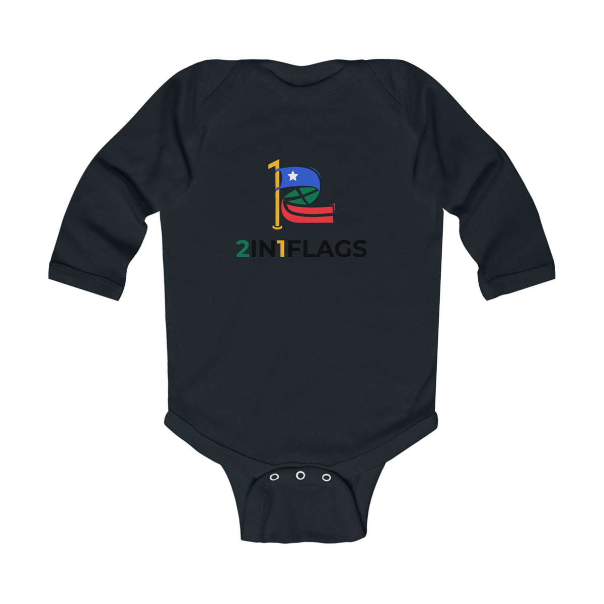 Custom 2in1 Flag Infant Bodysuit with custom dual flag design