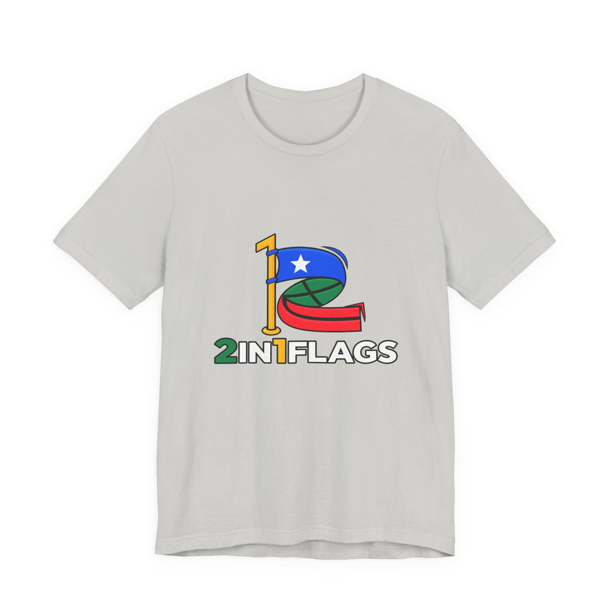 Custom 2in1 Flag T-Shirt with custom dual flag design