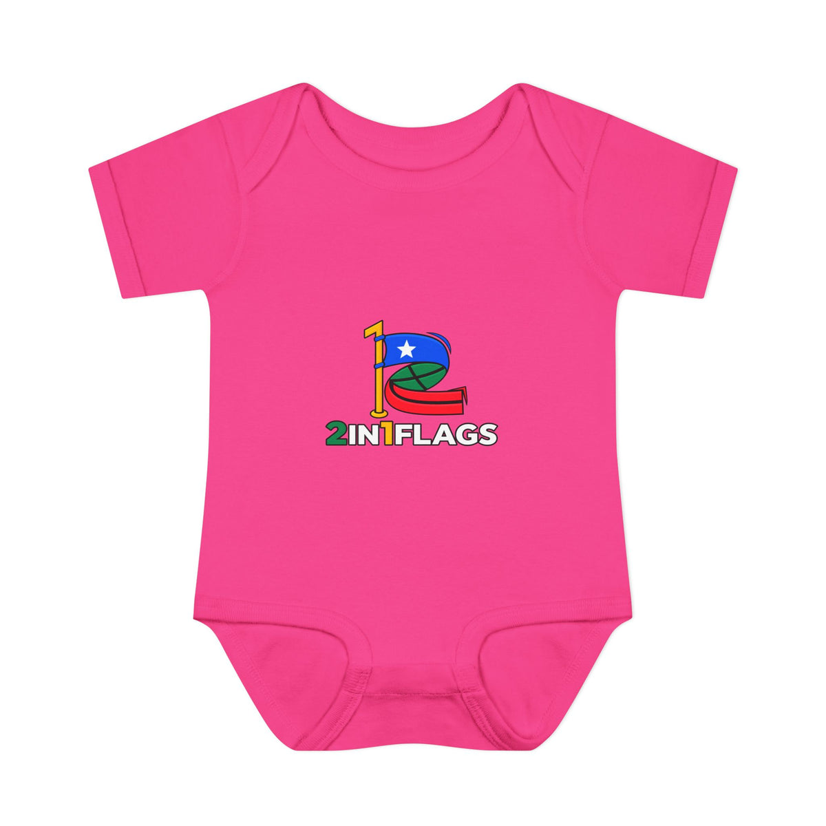 Custom 2in1 Flag Baby Bodysuit with custom dual flag design