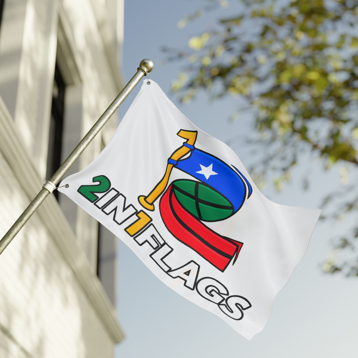 Custom Double-Sided 2in1 Flag with custom dual flag design