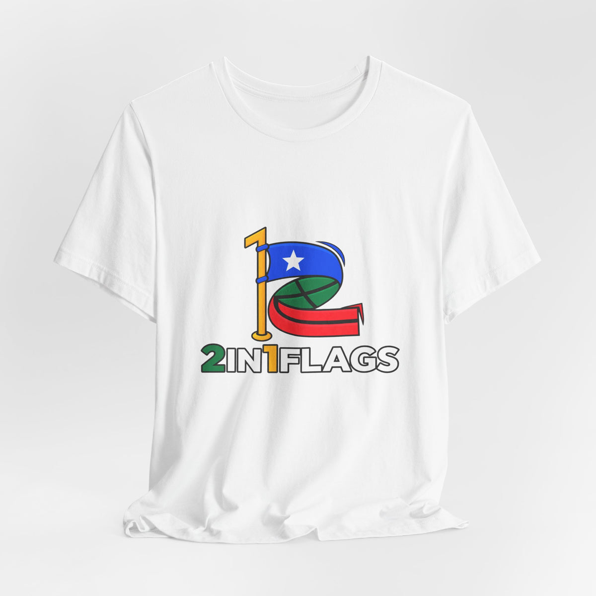 Custom 2in1 Flag T-Shirt with custom dual flag design