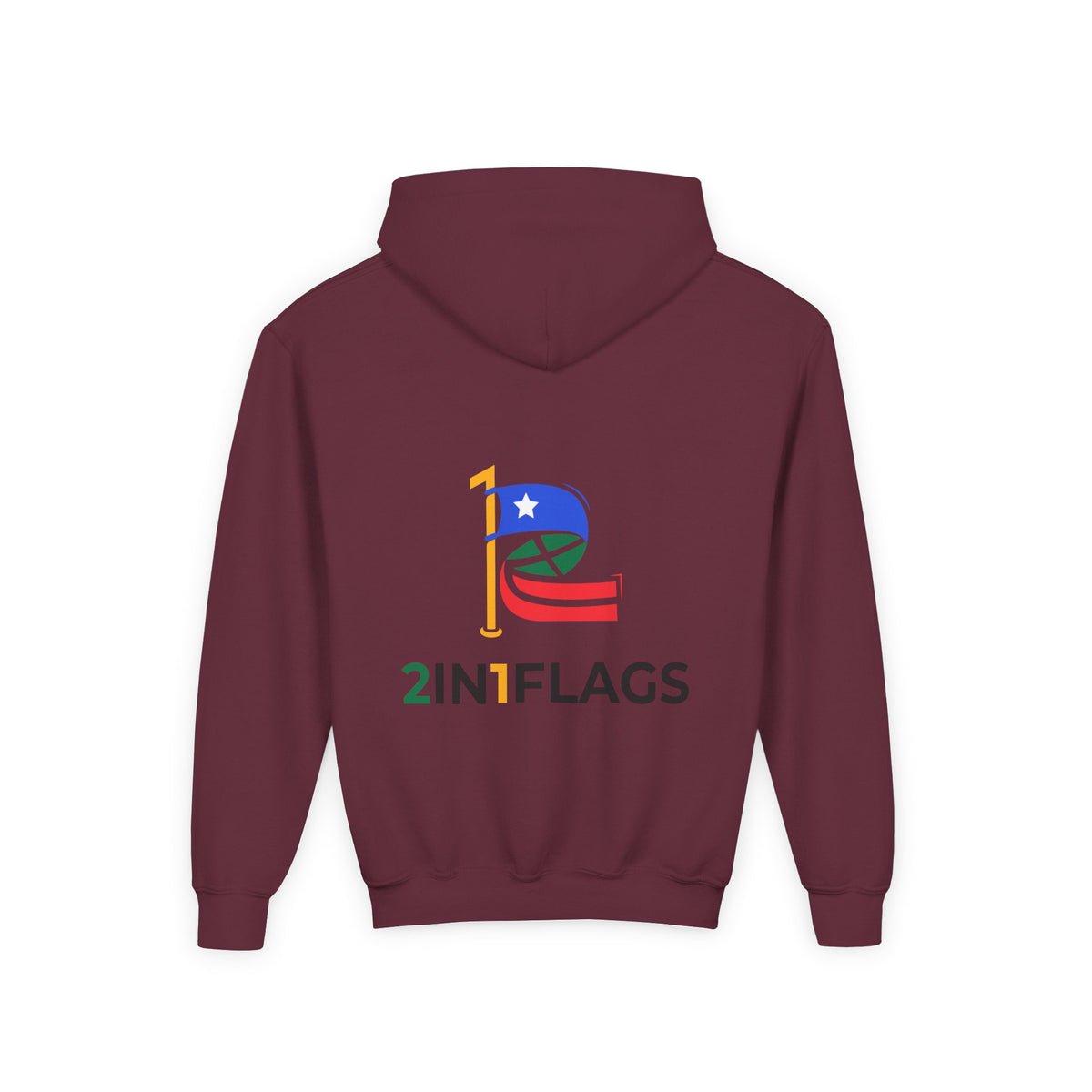 Custom 2in1 Flag Youth Hoodie with custom dual flag design