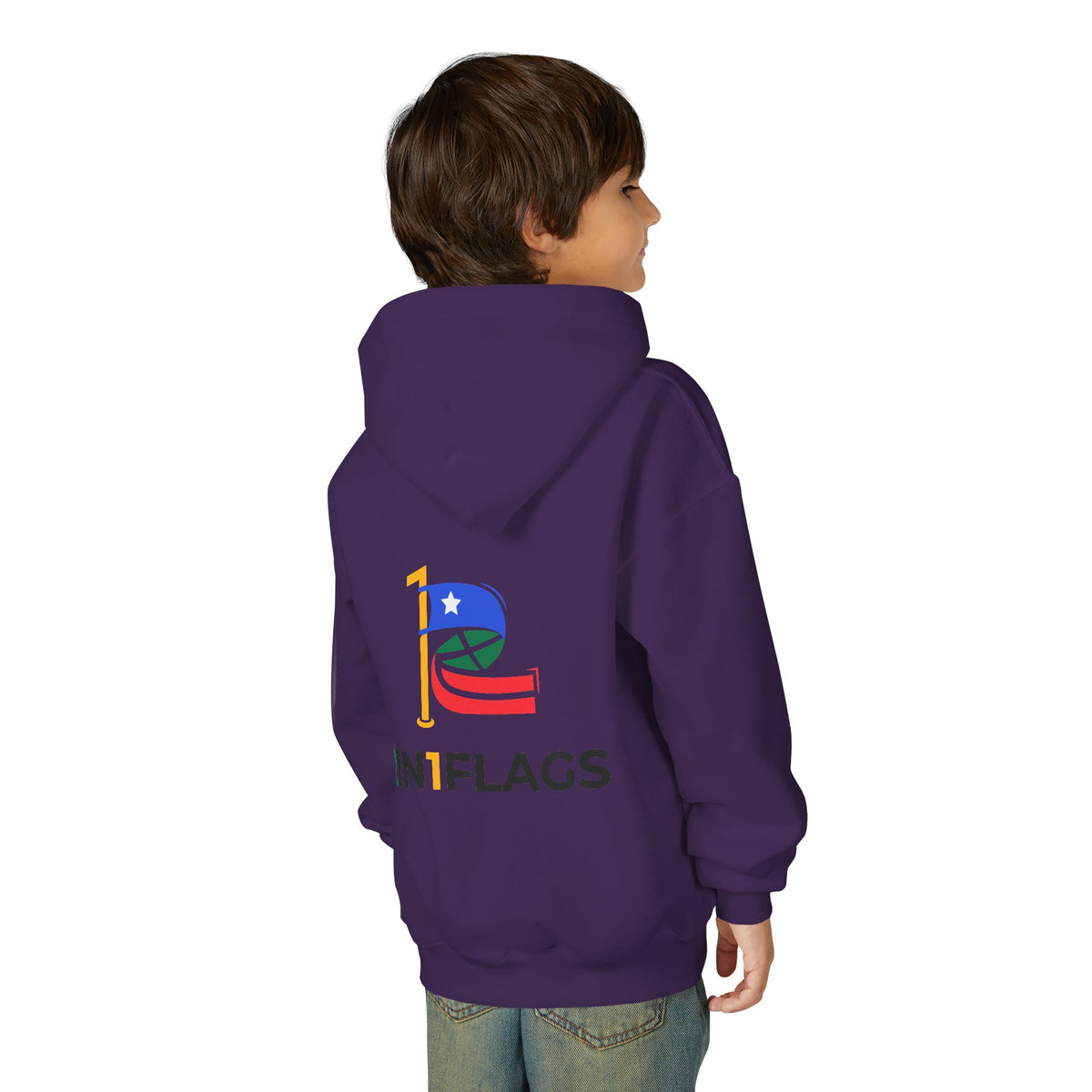 Custom 2in1 Flag Youth Hoodie with custom dual flag design