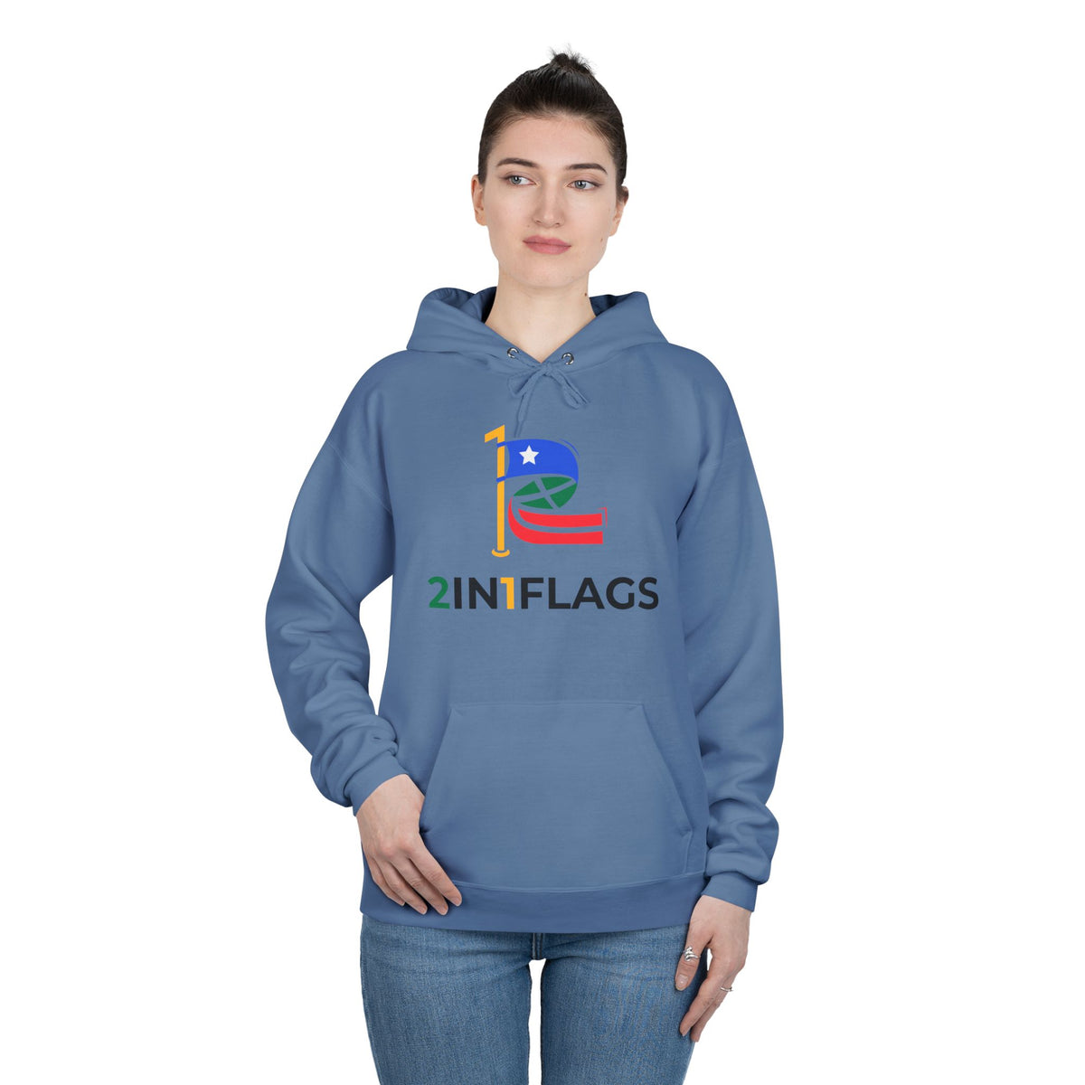 Custom 2in1 Flag Hoodie with custom dual flag design