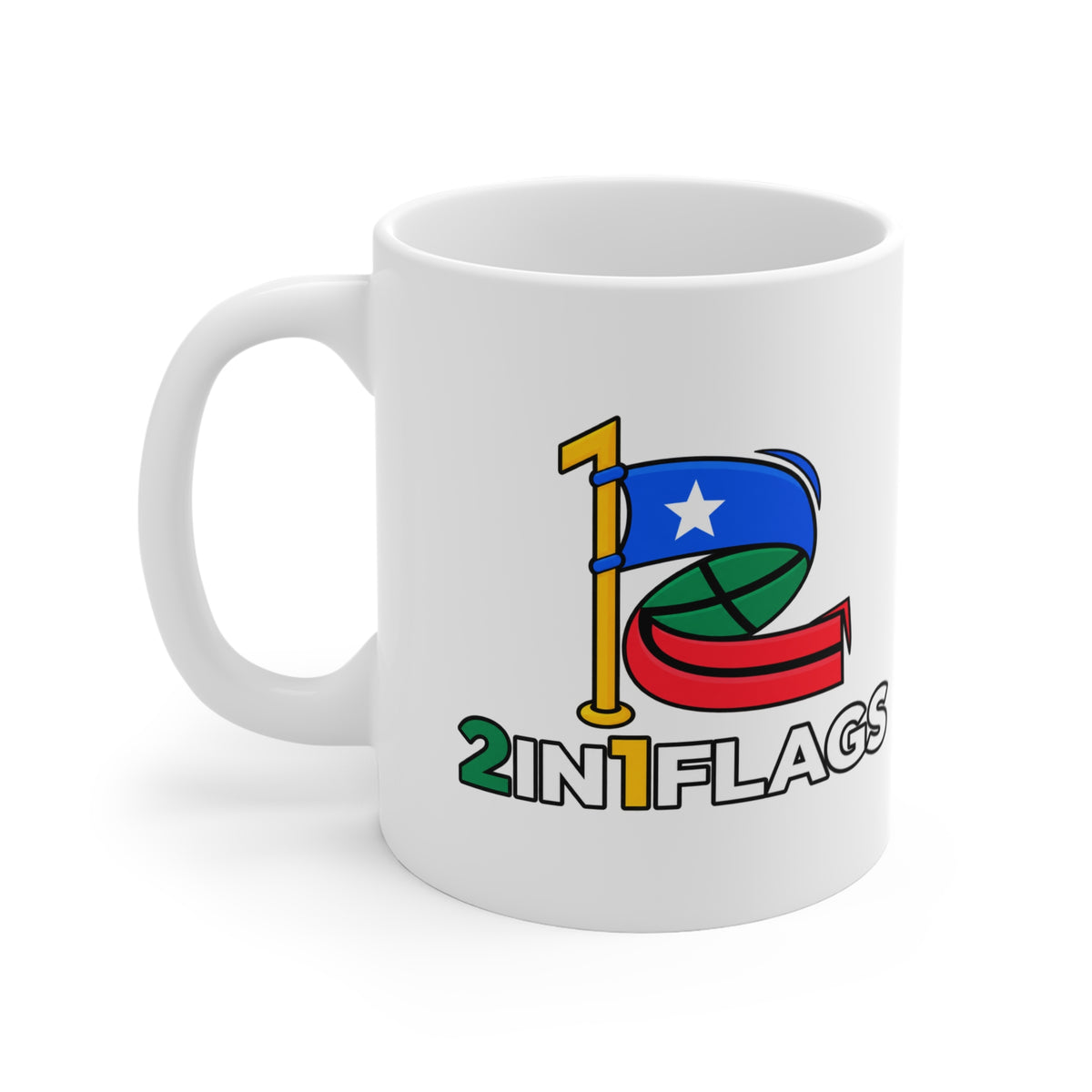 Custom 2in1 Flag Mug with custom dual flag design