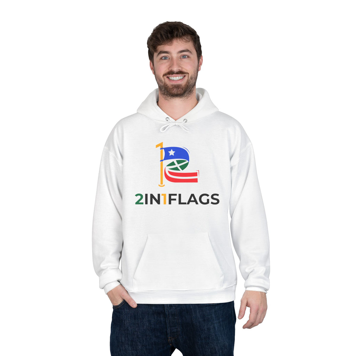 Custom 2in1 Flag Hoodie with custom dual flag design