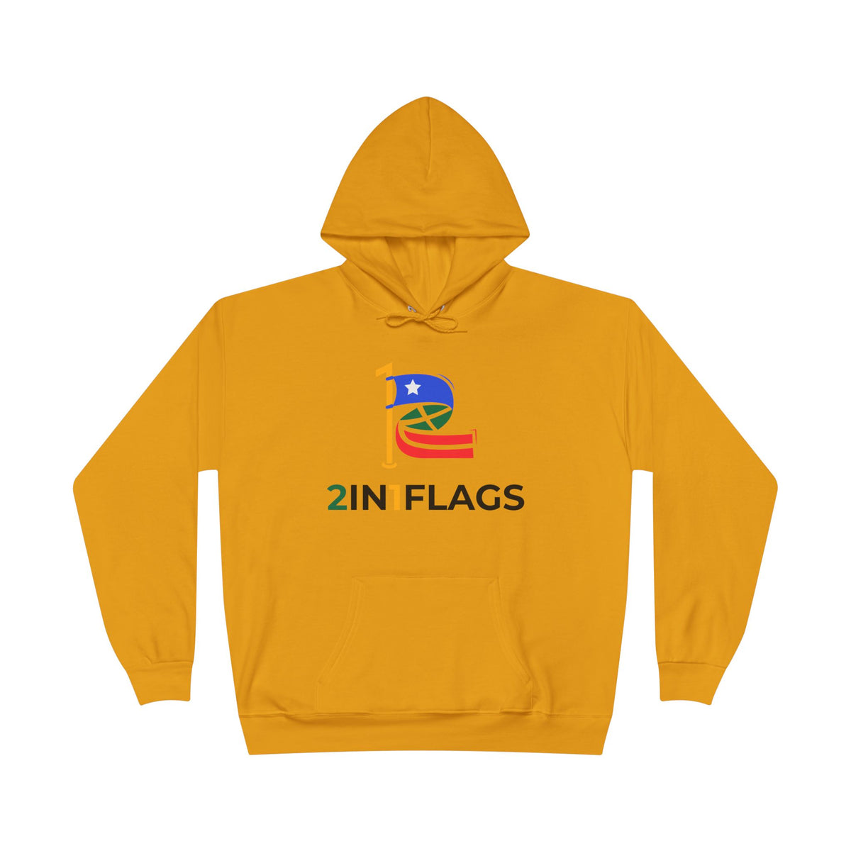 Custom 2in1 Flag Hoodie with custom dual flag design