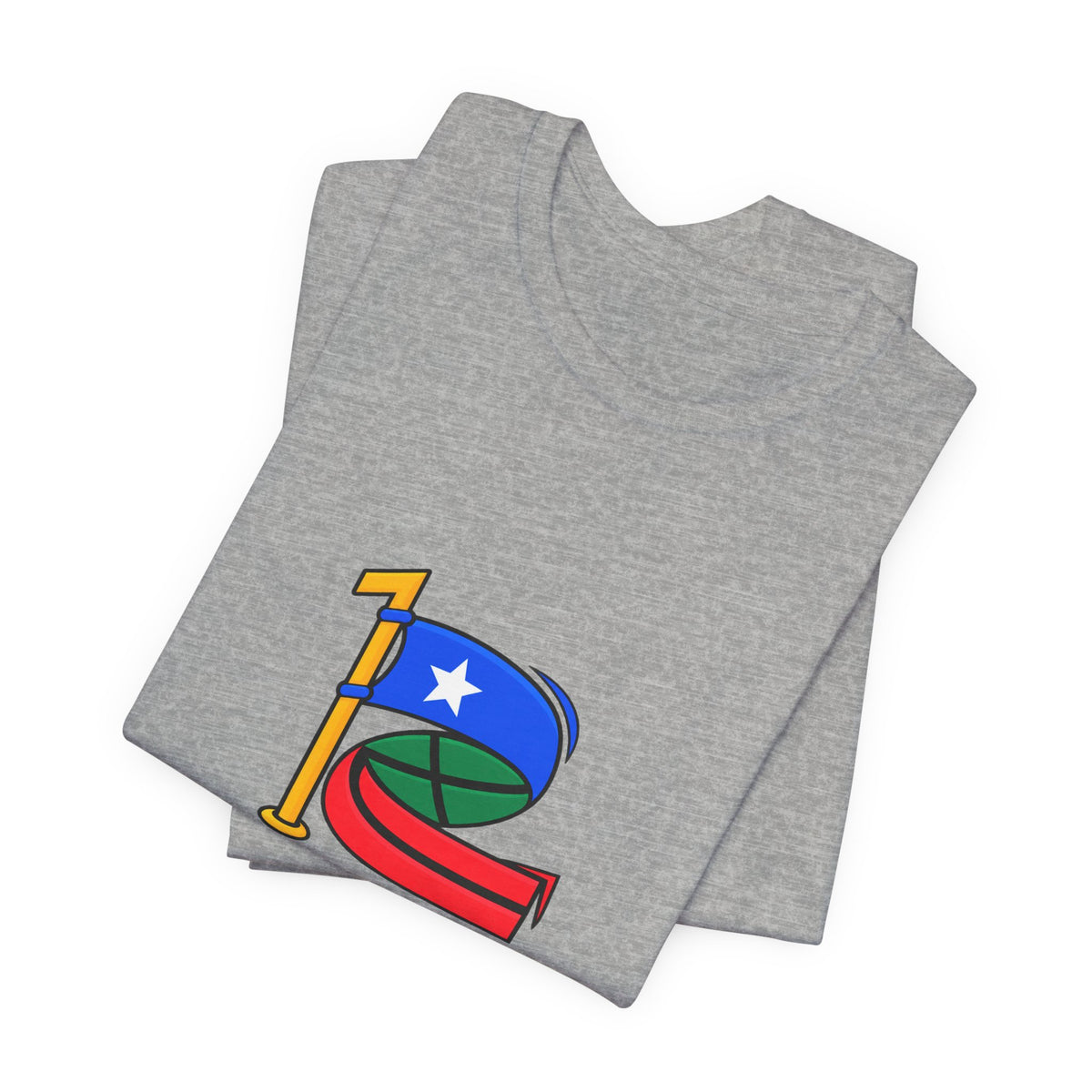 Custom 2in1 Flag T-Shirt with custom dual flag design