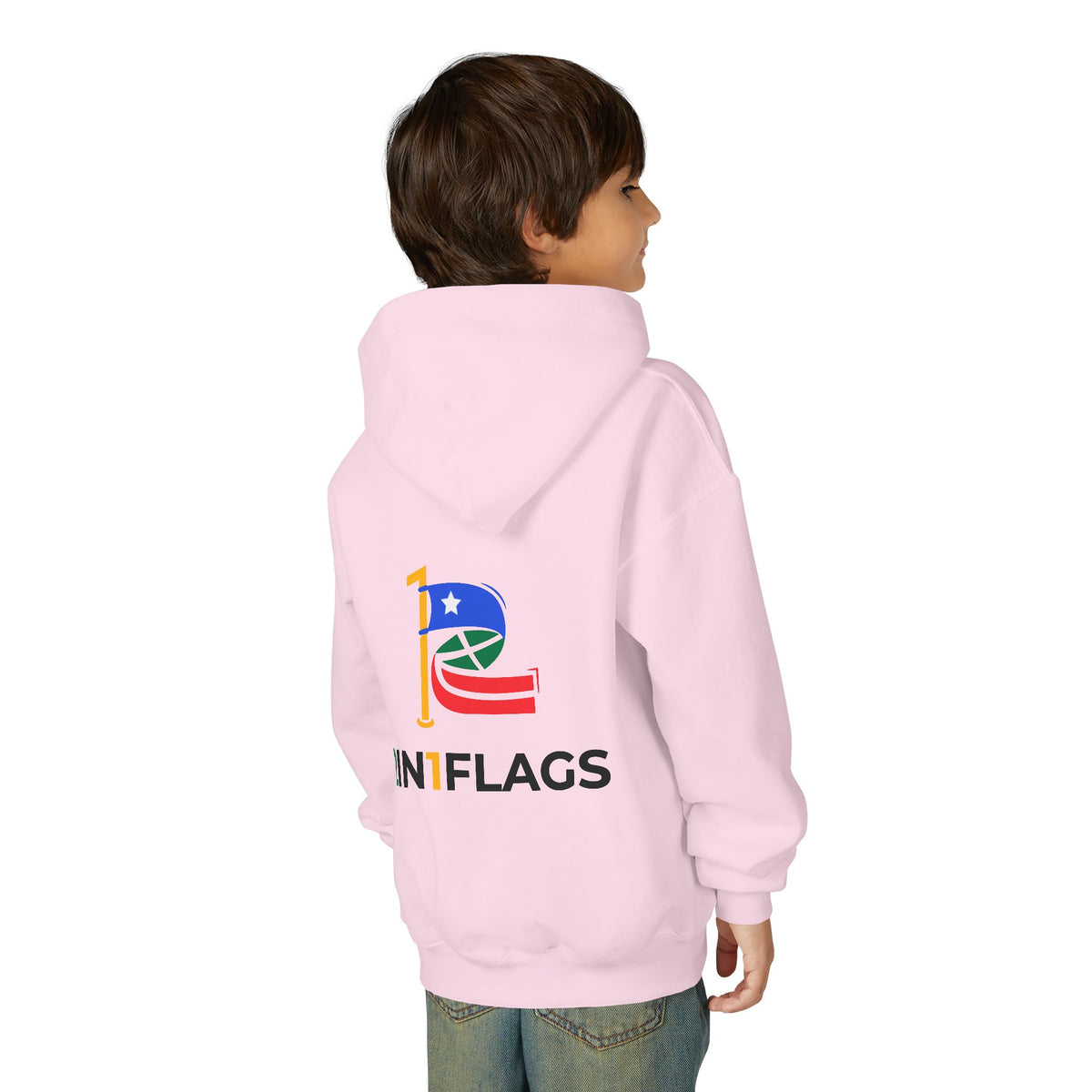 Custom 2in1 Flag Youth Hoodie with custom dual flag design