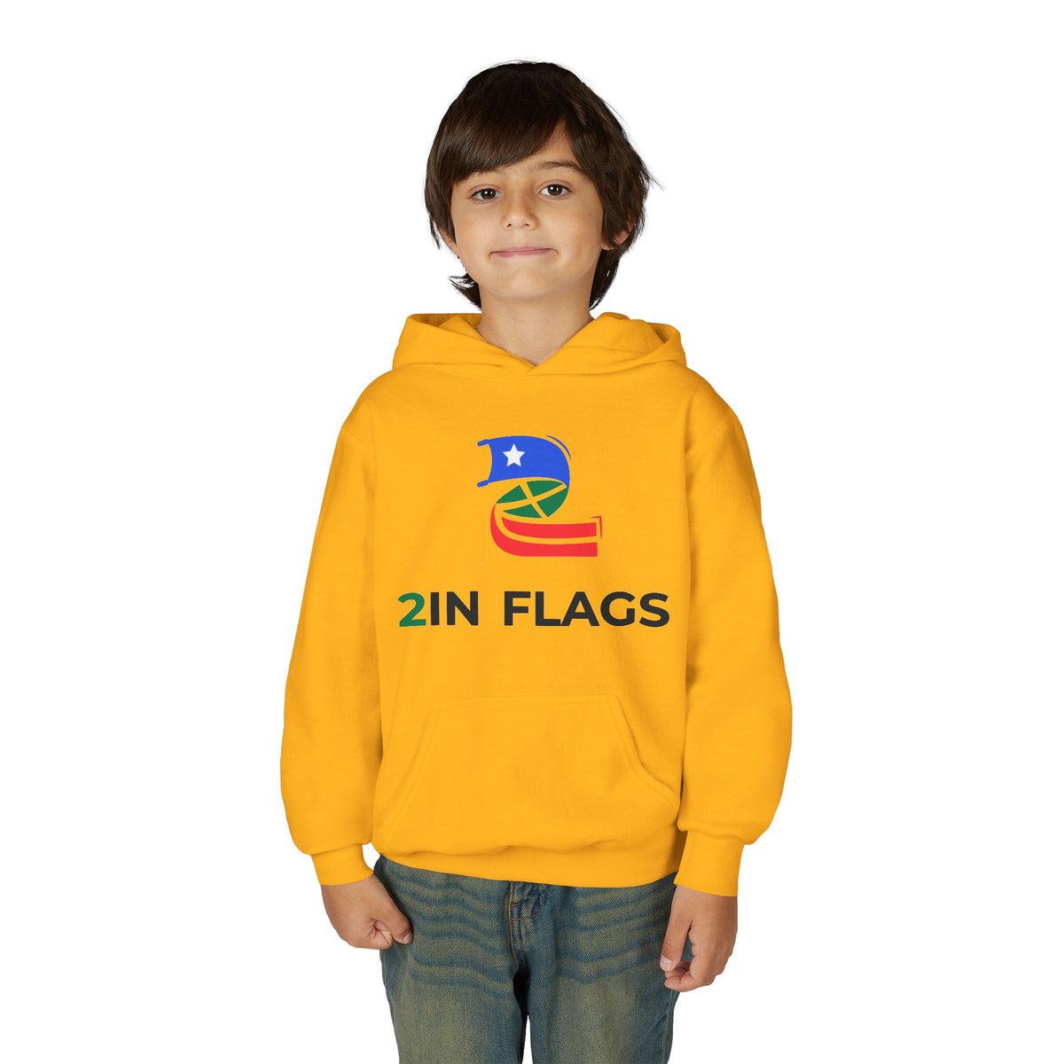 Custom 2in1 Flag Youth Hoodie with custom dual flag design