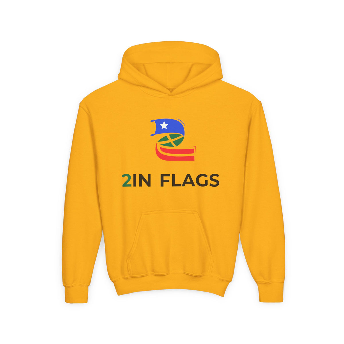 Custom 2in1 Flag Youth Hoodie with custom dual flag design