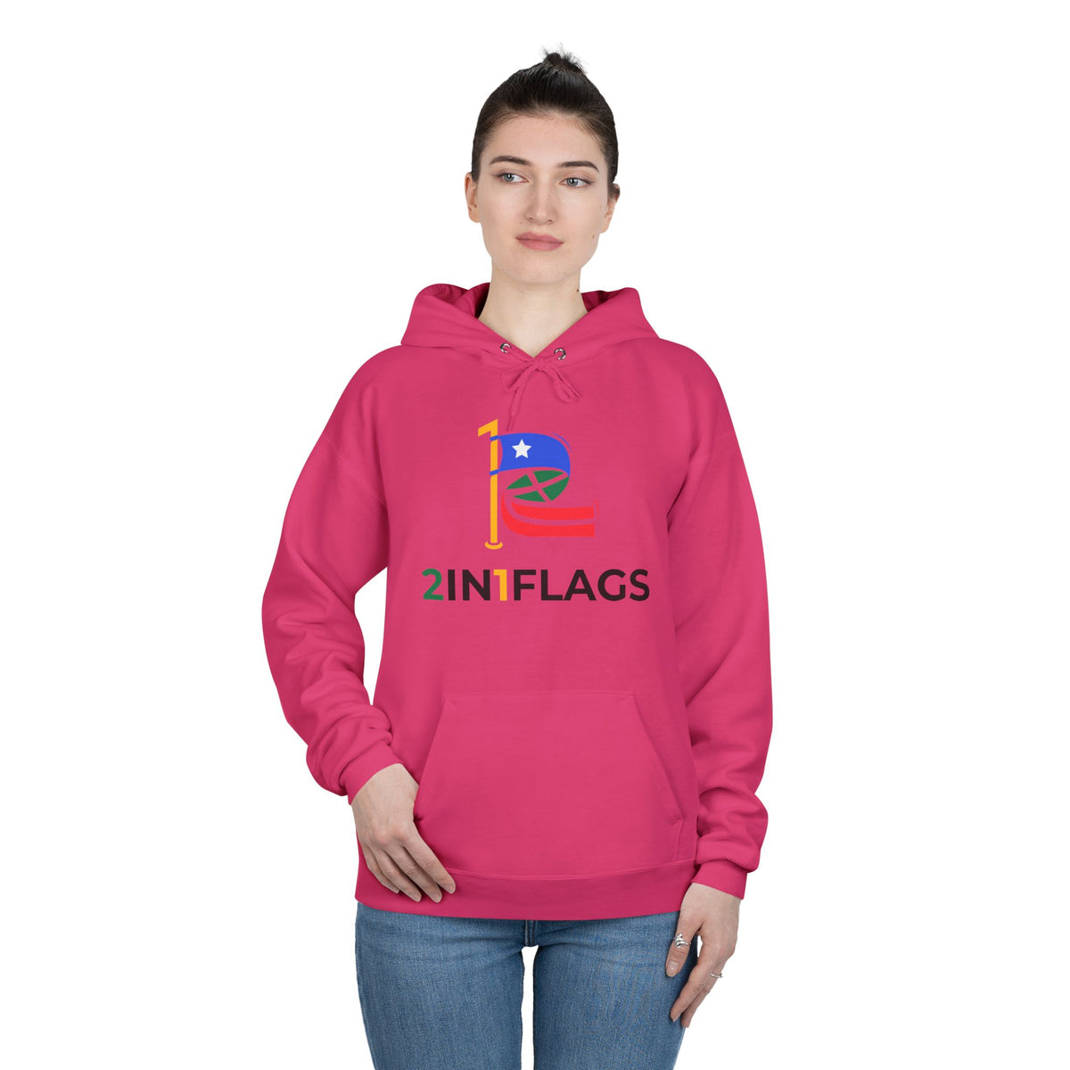 Custom 2in1 Flag Hoodie with custom dual flag design