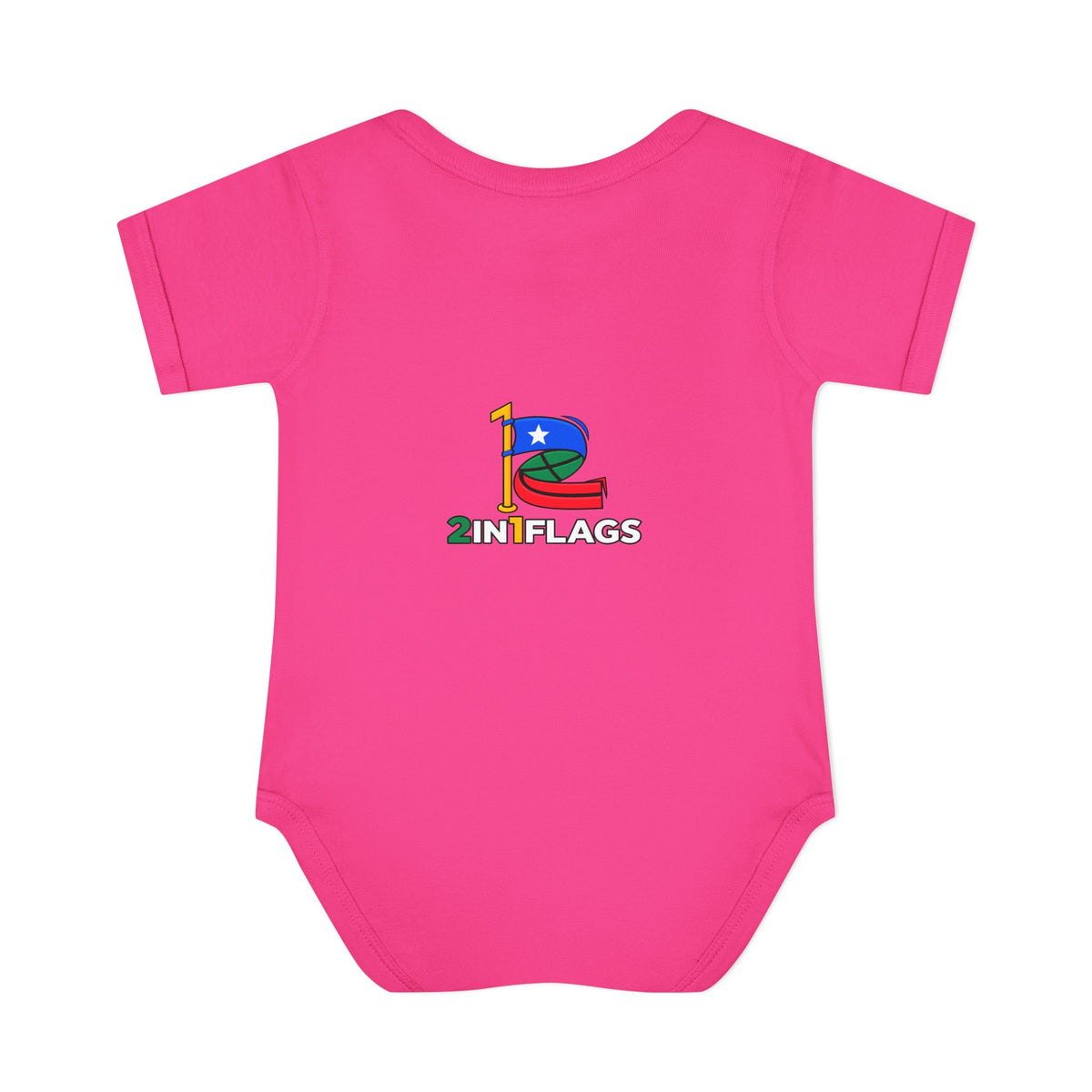Custom 2in1 Flag Baby Bodysuit with custom dual flag design