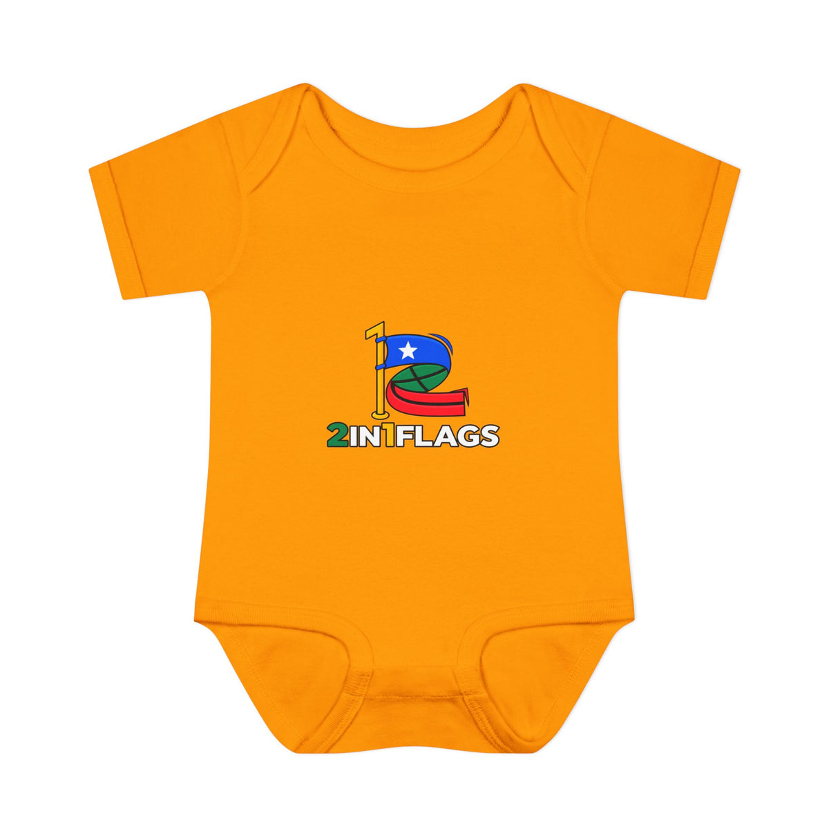 Custom 2in1 Flag Baby Bodysuit with custom dual flag design