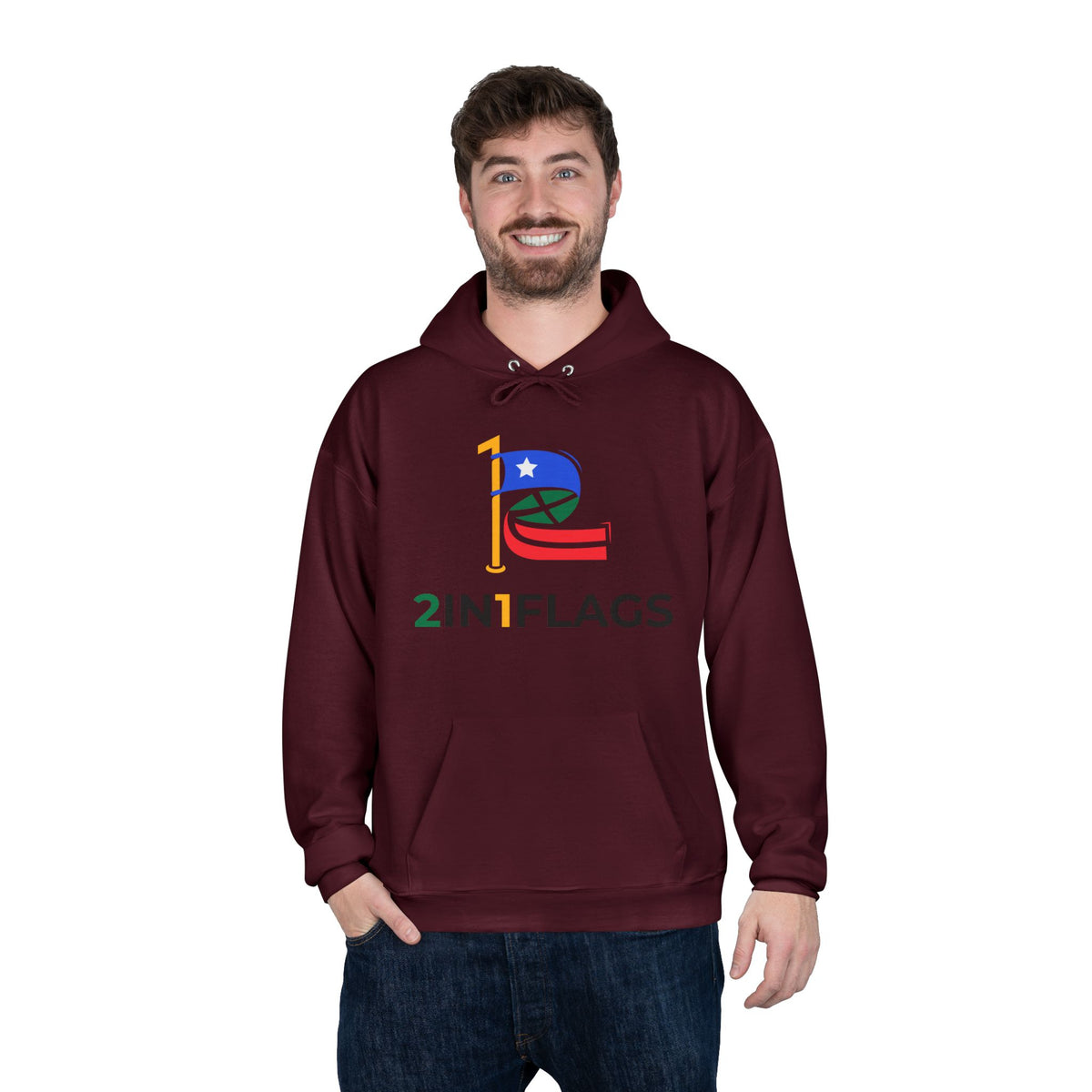 Custom 2in1 Flag Hoodie with custom dual flag design