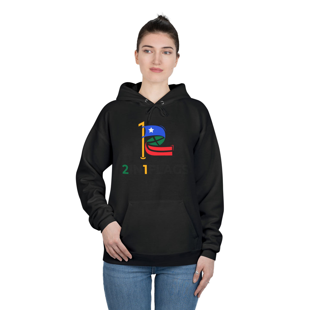 Custom 2in1 Flag Hoodie with custom dual flag design