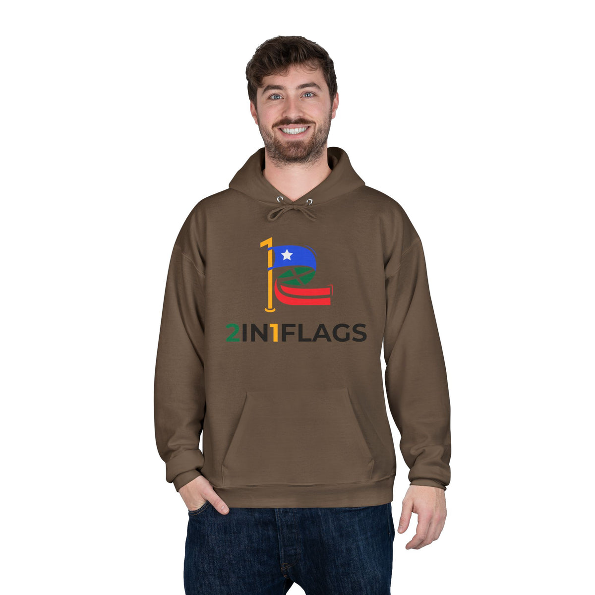 Custom 2in1 Flag Hoodie with custom dual flag design