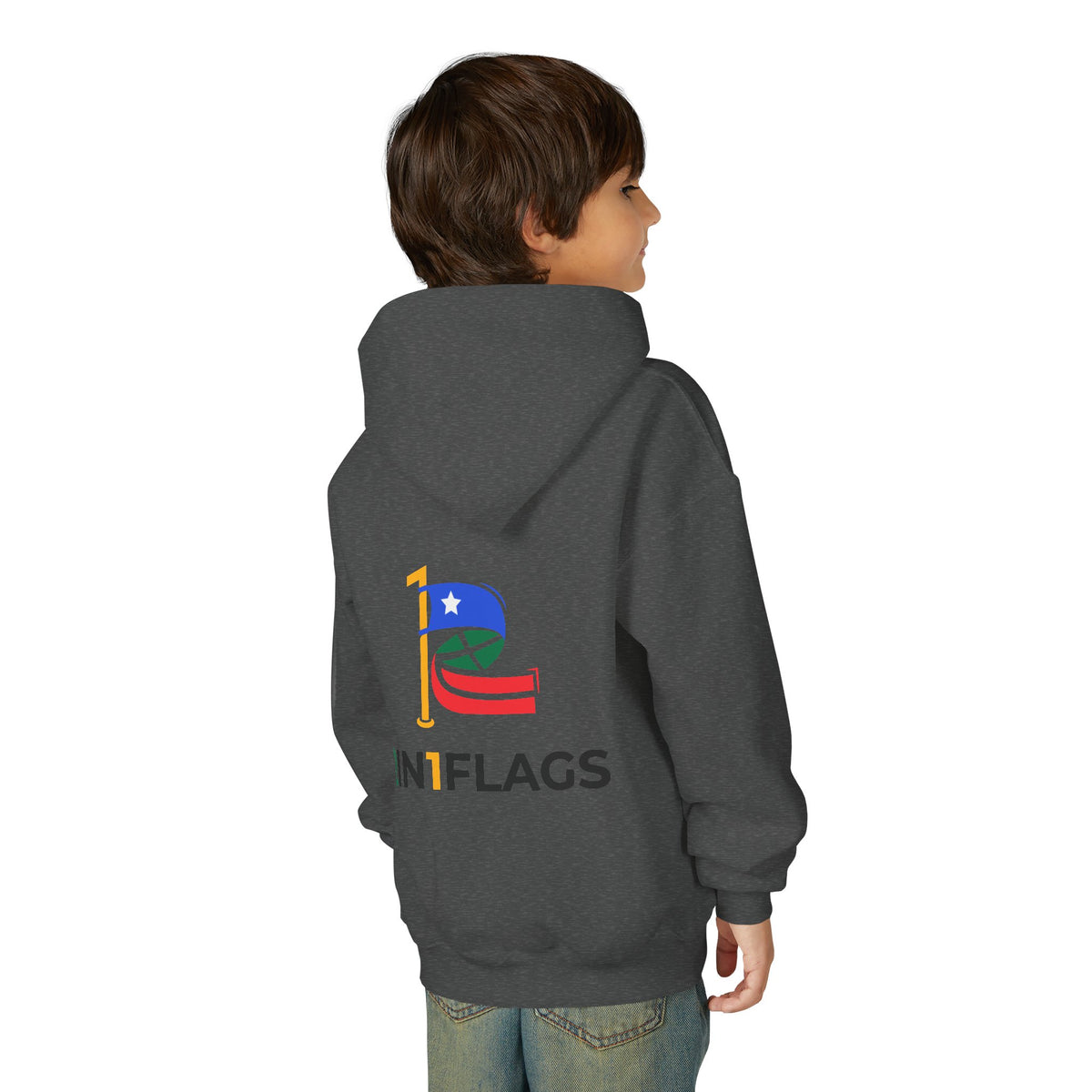 Custom 2in1 Flag Youth Hoodie with custom dual flag design