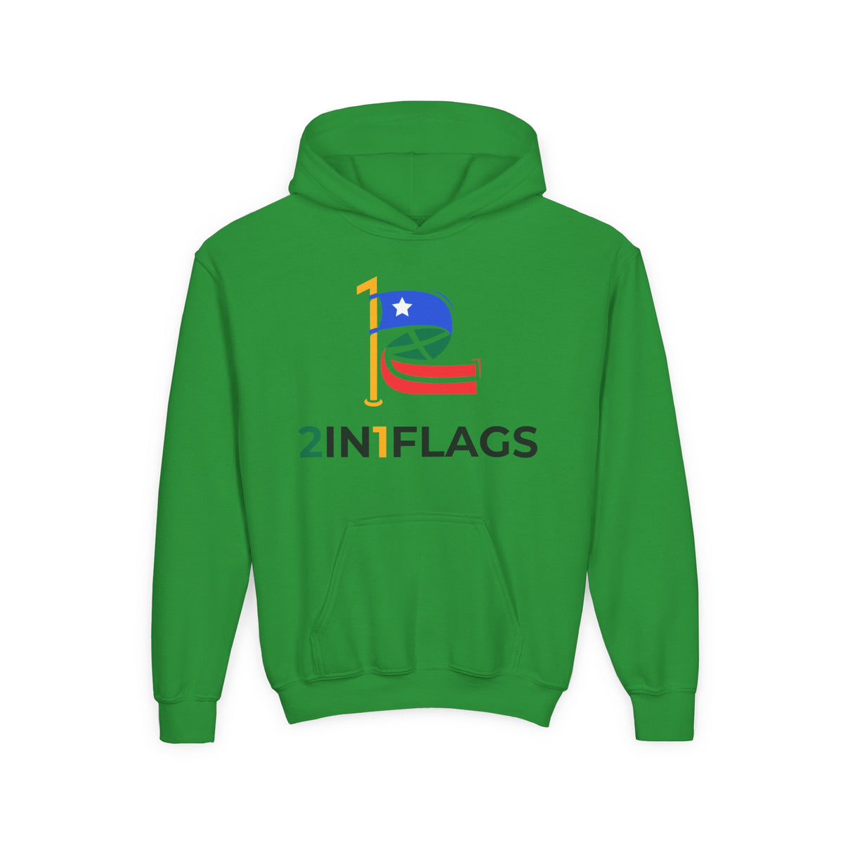 Custom 2in1 Flag Youth Hoodie with custom dual flag design