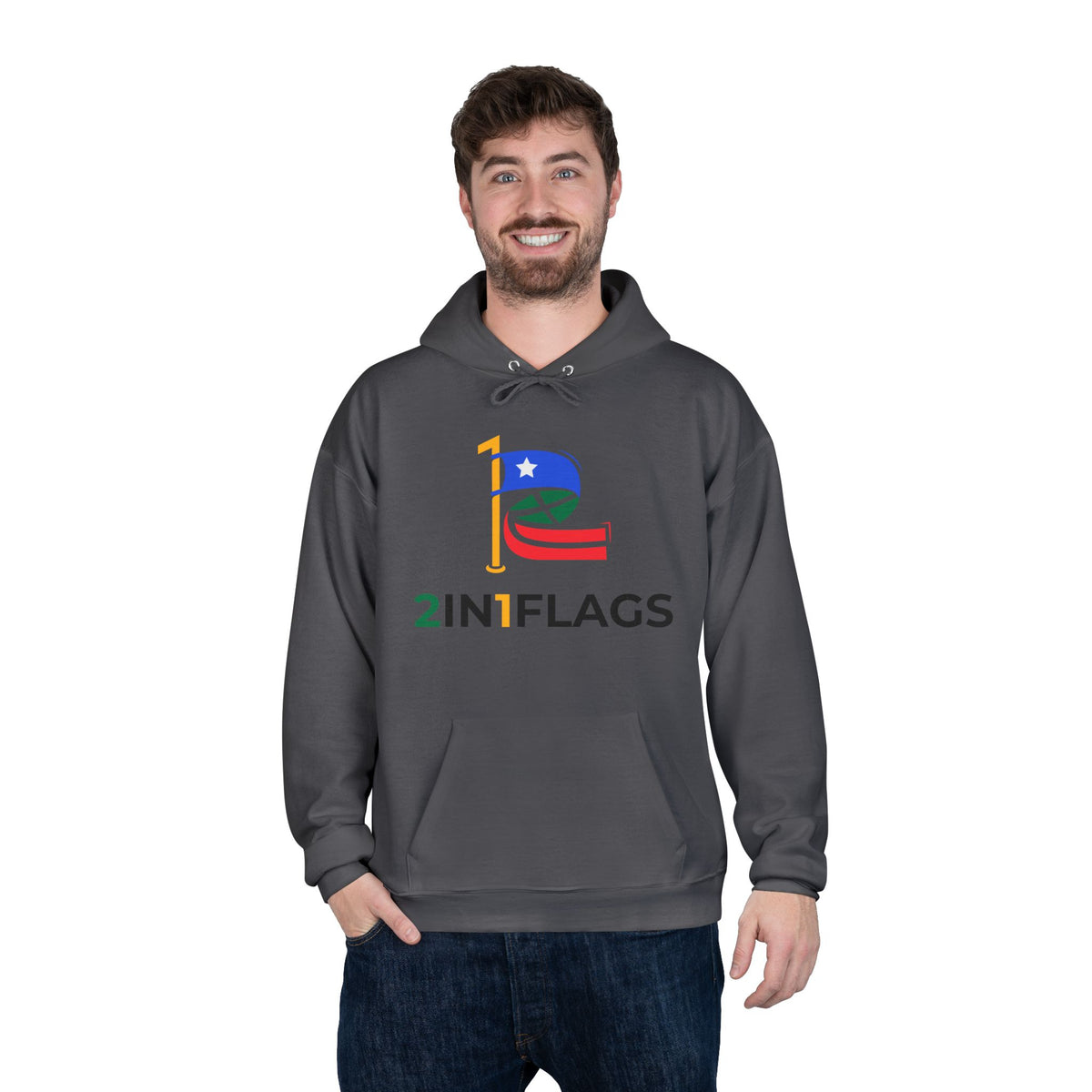Custom 2in1 Flag Hoodie with custom dual flag design