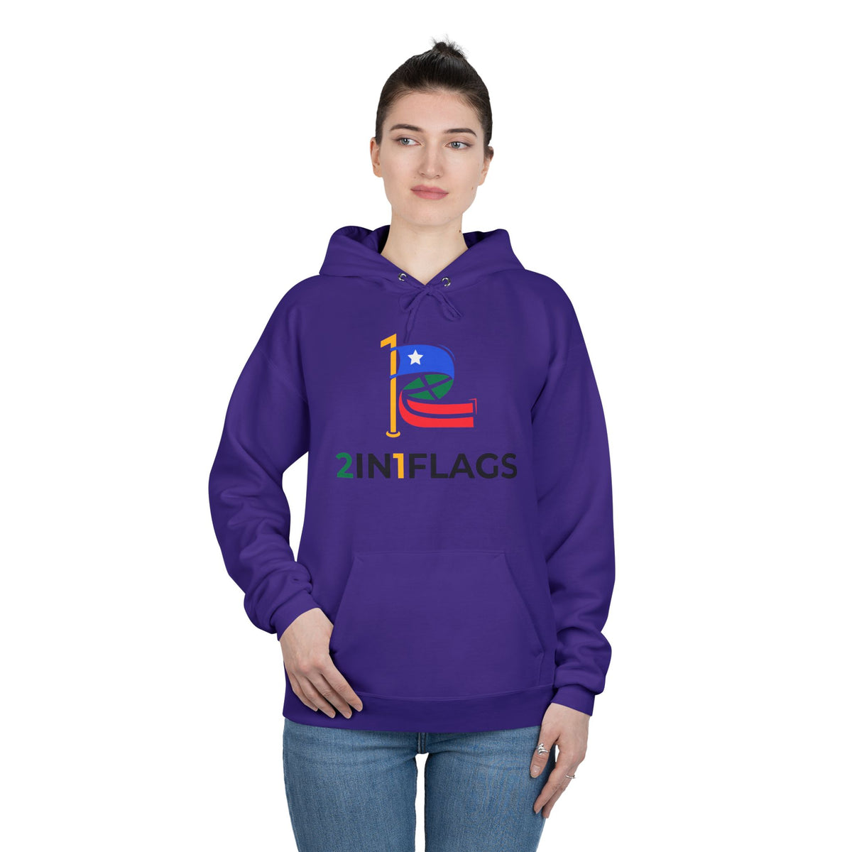 Custom 2in1 Flag Hoodie with custom dual flag design