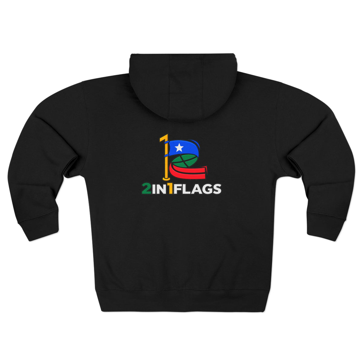 Custom 2in1 Flag Zip Hoodie with custom dual flag design