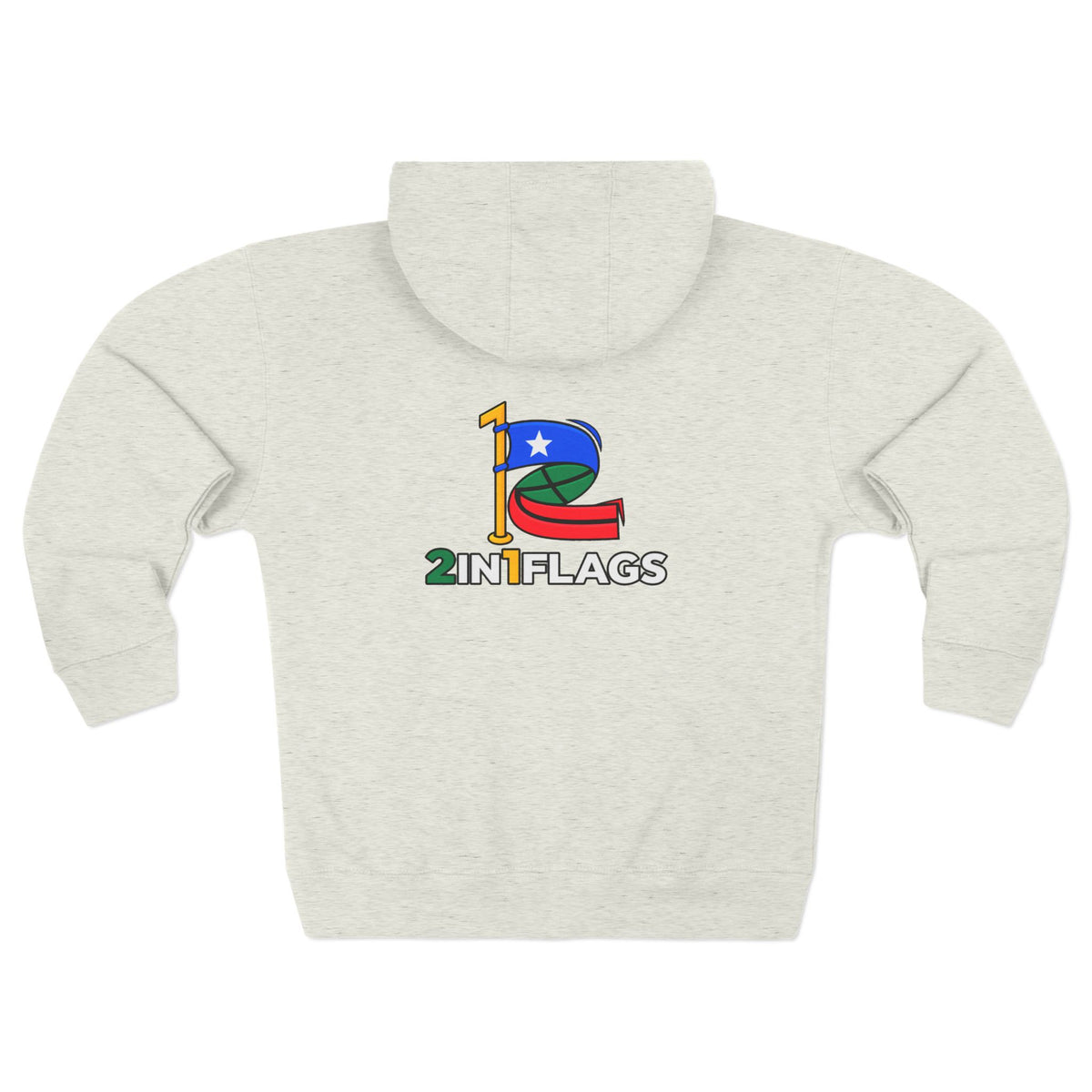 Custom 2in1 Flag Zip Hoodie with custom dual flag design