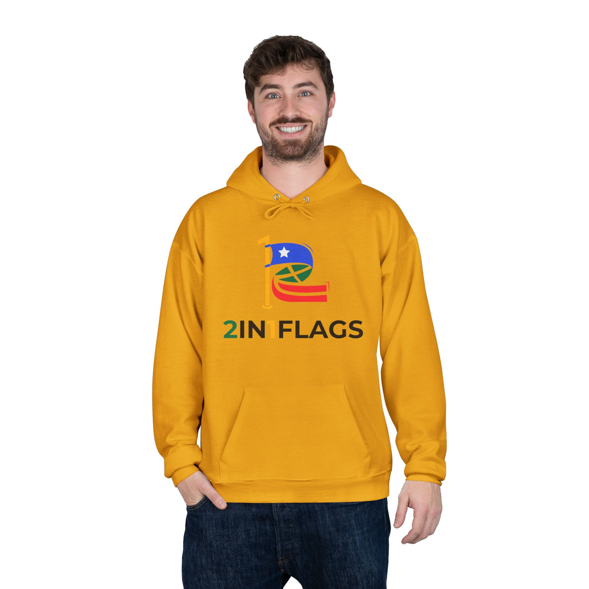 Custom 2in1 Flag Hoodie with custom dual flag design