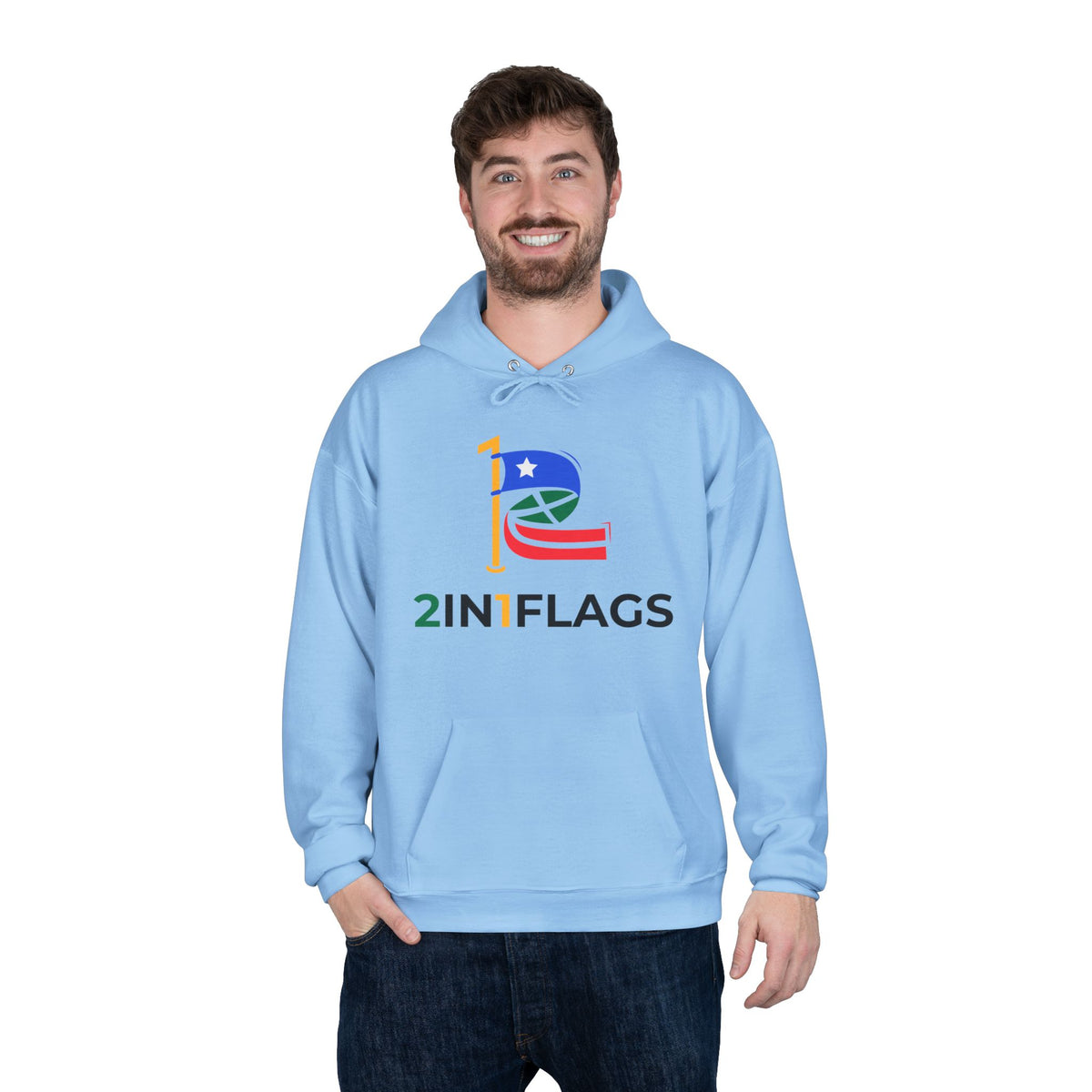 Custom 2in1 Flag Hoodie with custom dual flag design
