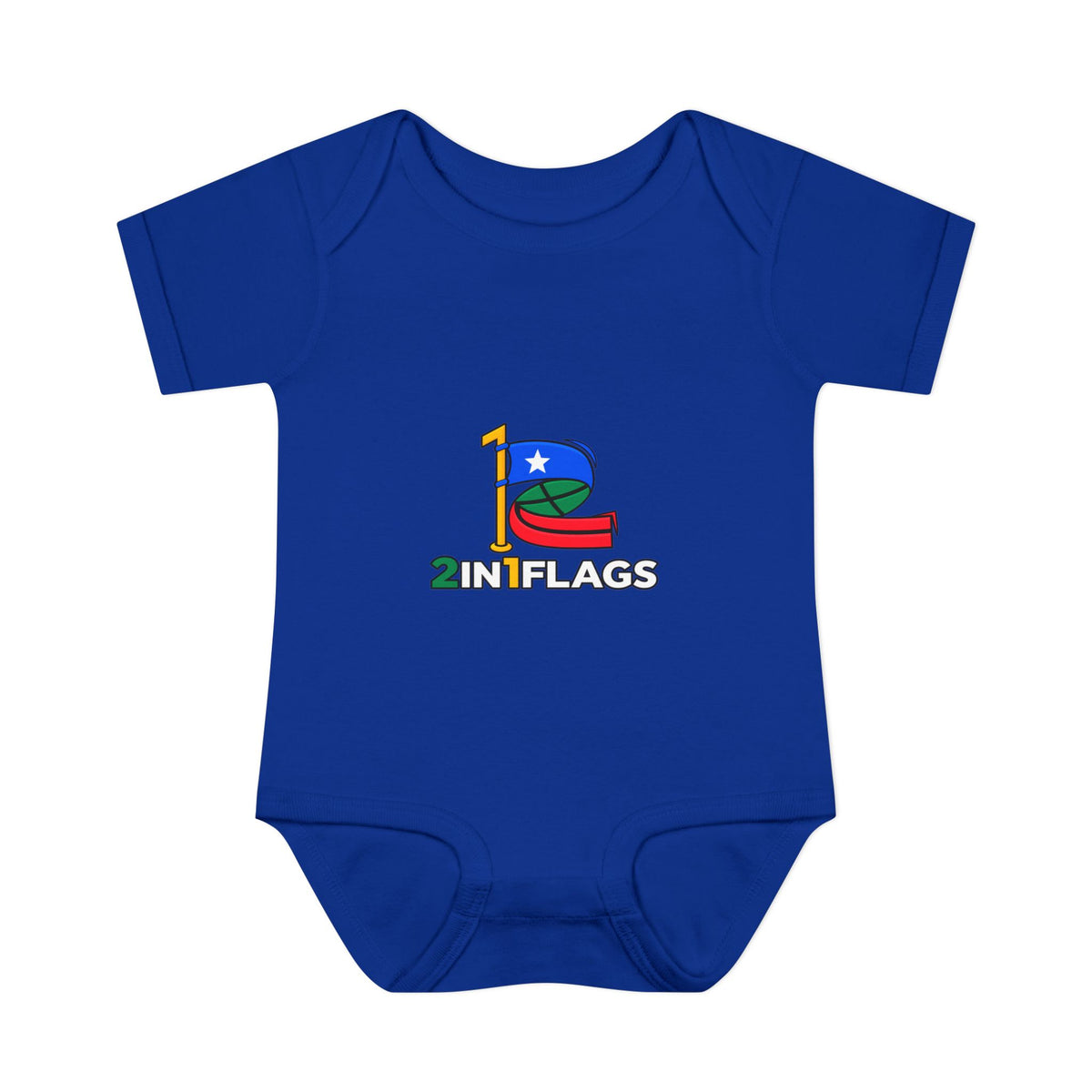 Custom 2in1 Flag Baby Bodysuit with custom dual flag design