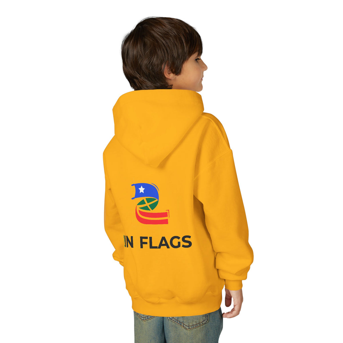 Custom 2in1 Flag Youth Hoodie with custom dual flag design