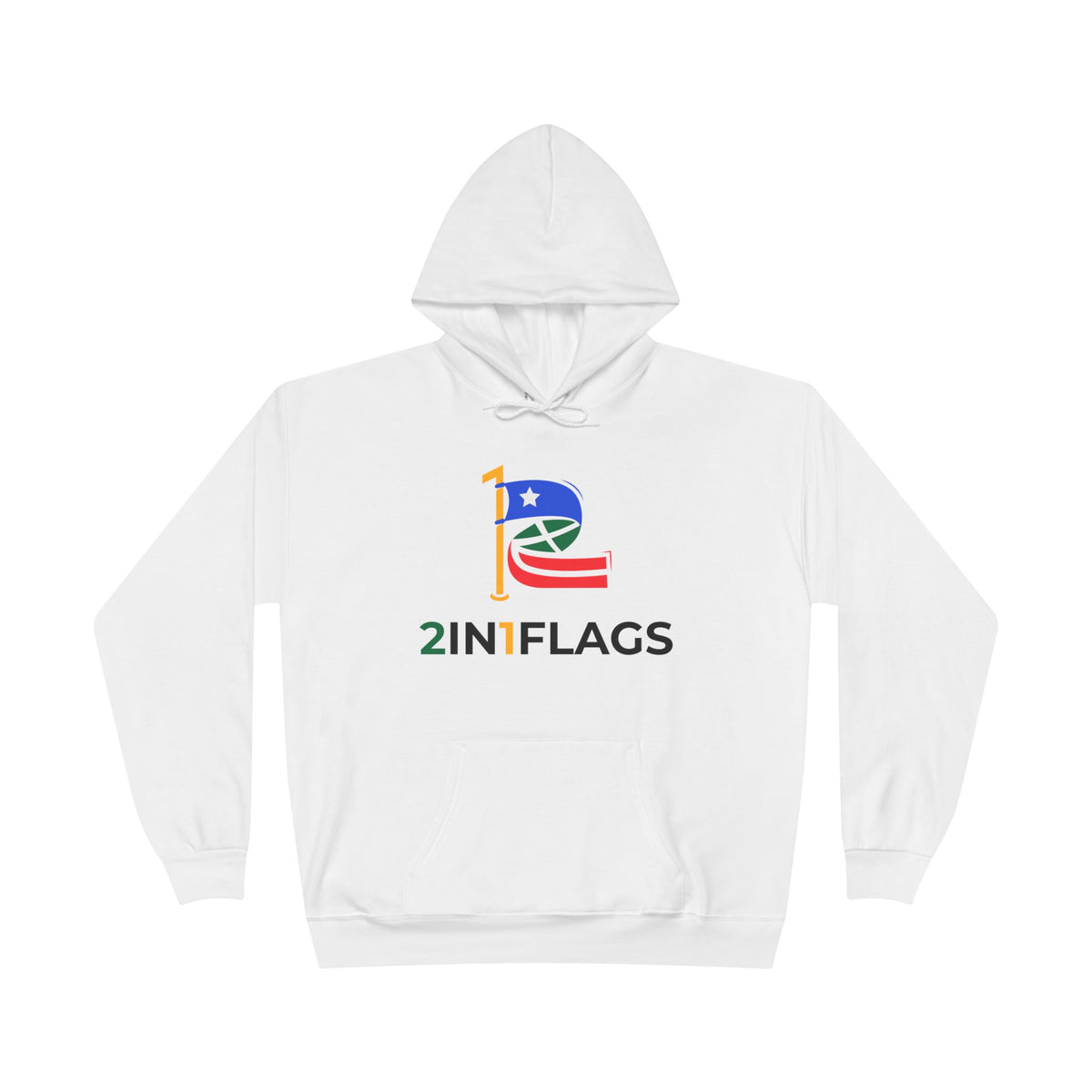 Custom 2in1 Flag Hoodie in Black with custom dual flag design