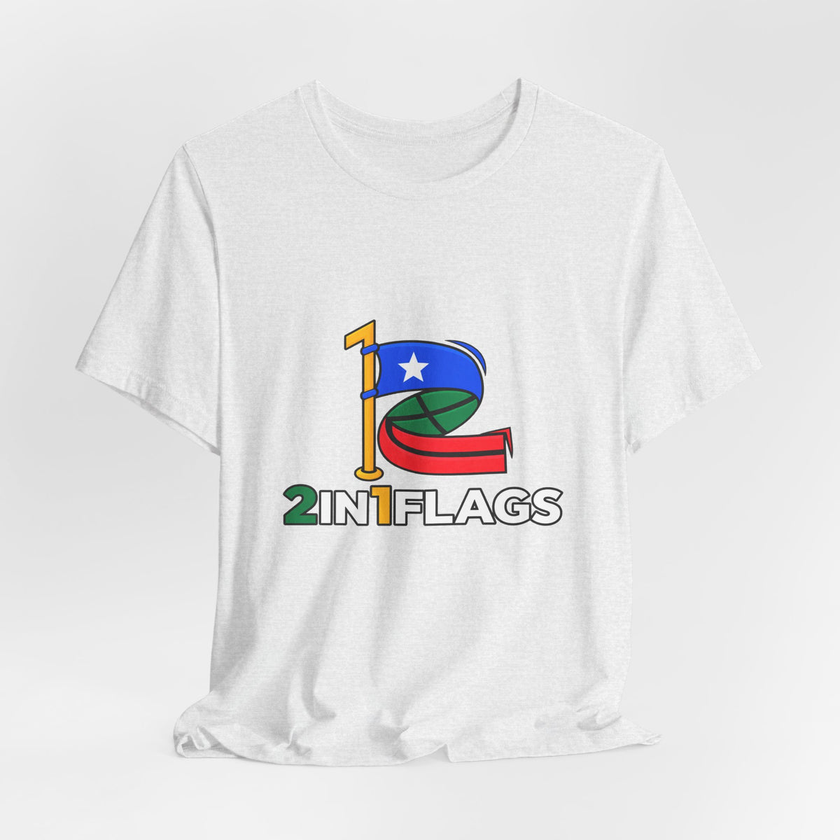 Custom 2in1 Flag T-Shirt with custom dual flag design