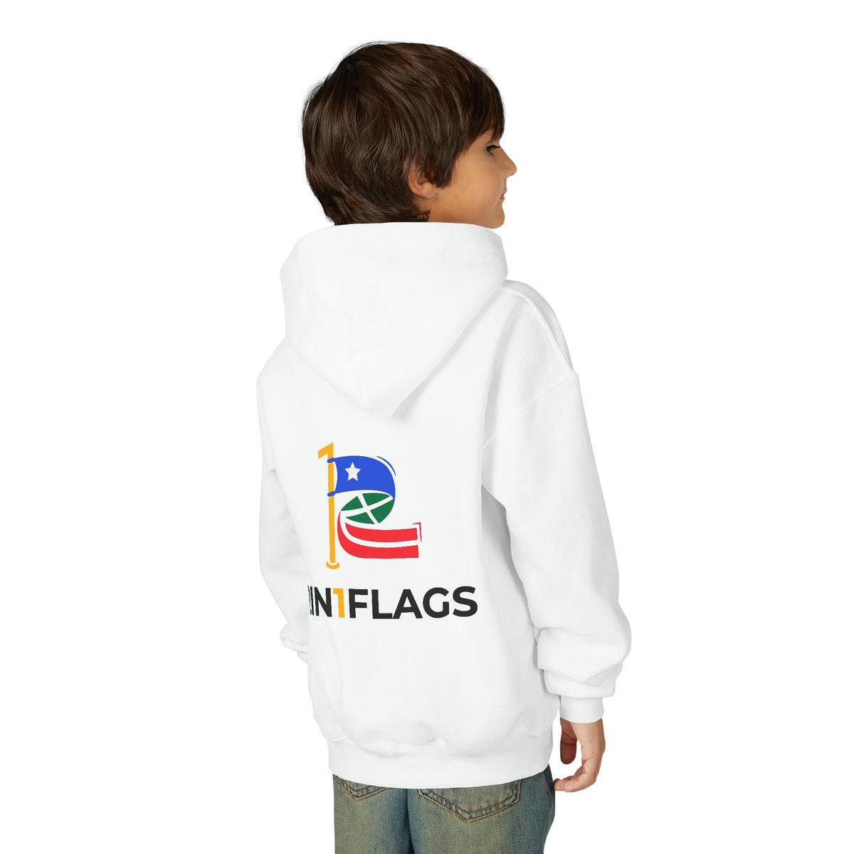 Custom 2in1 Flag Youth Hoodie with custom dual flag design