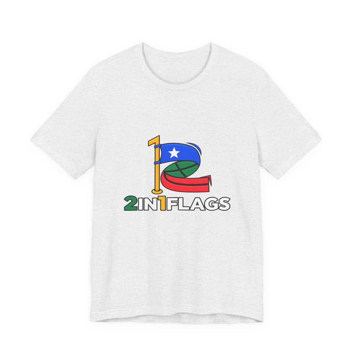 Custom 2in1 Flag T-Shirt with custom dual flag design