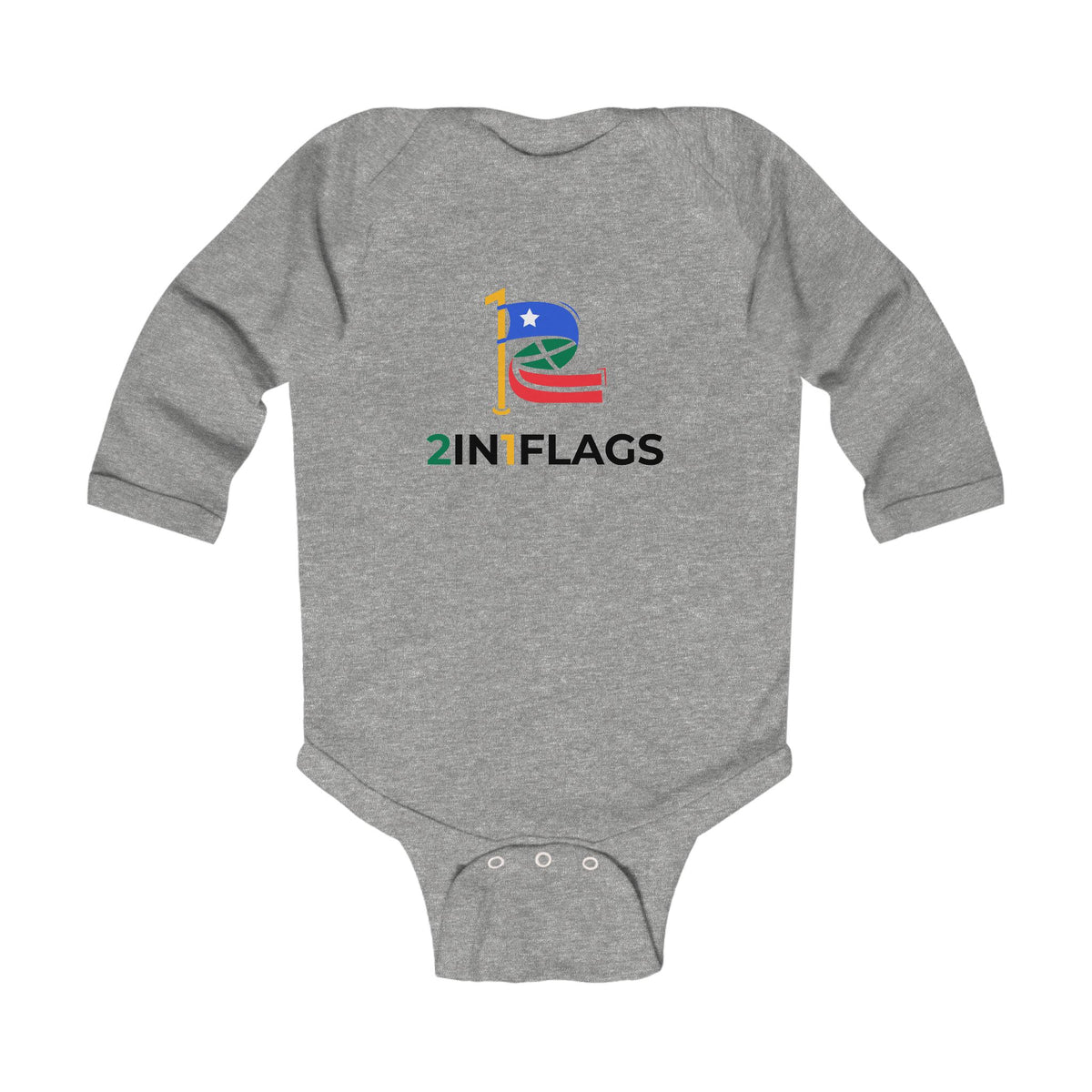 Custom 2in1 Flag Infant Bodysuit with custom dual flag design