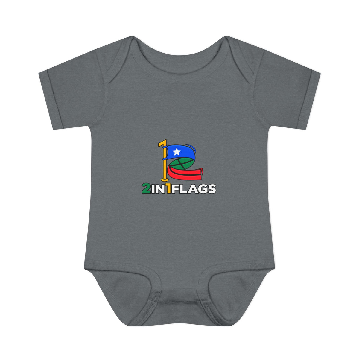 Custom 2in1 Flag Baby Bodysuit with custom dual flag design