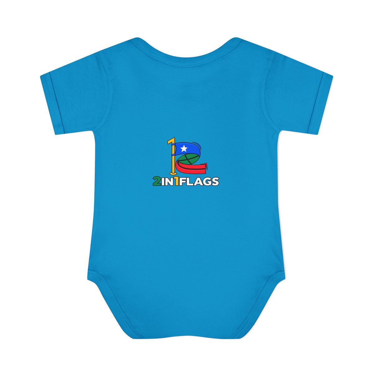 Custom 2in1 Flag Baby Bodysuit with custom dual flag design